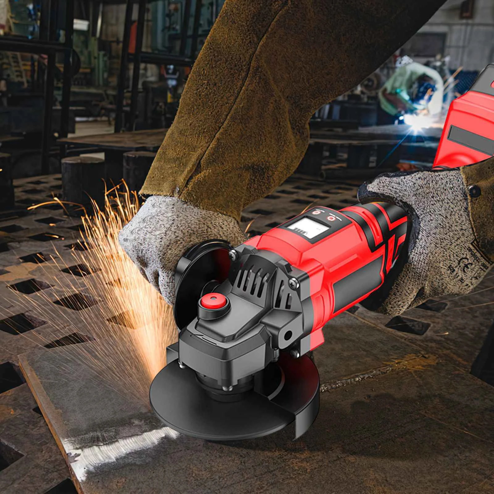 125mmBrushless Electric Cordless Angle Grinder Cutting Polishing Machine Speed Digital Display Power Tool For Makita 21V Battery