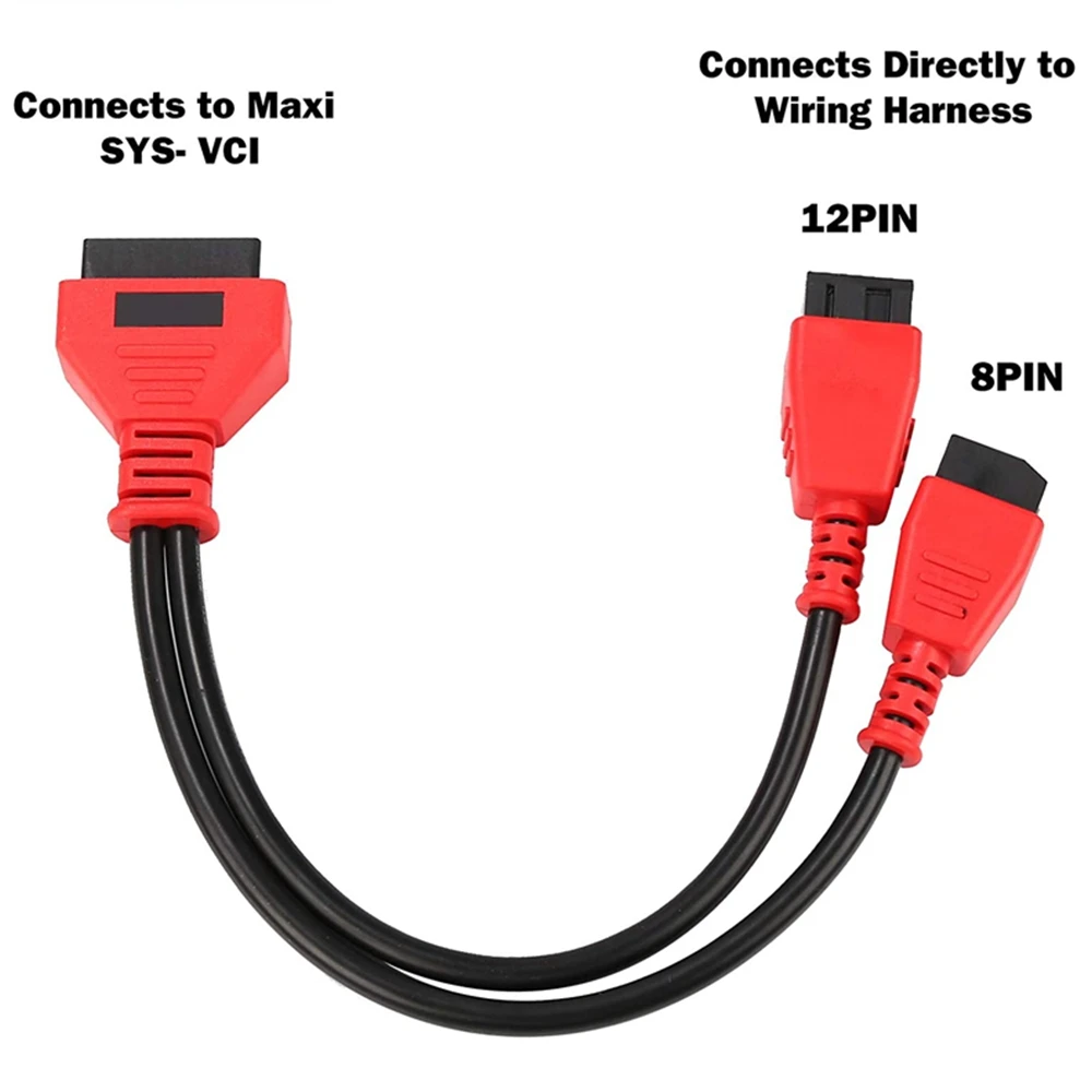 10pcs/Lot SGW 12+8 FCA For Chrysler/Dodge/Fiat/Jeep OBD Extension Cable to 12P+8P For X431/Maxisys FCA SGW Bypass 12 8 Daily