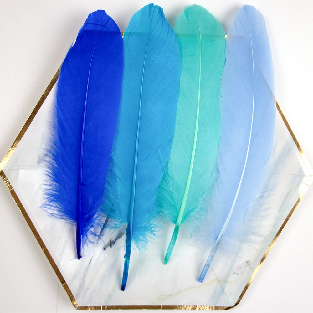 20-1000pcs Natural Big Goose Feather Craft Jewelry Carnival Party 15-20CM Colorful Goose Feather for Home Handicraft Decor Plume
