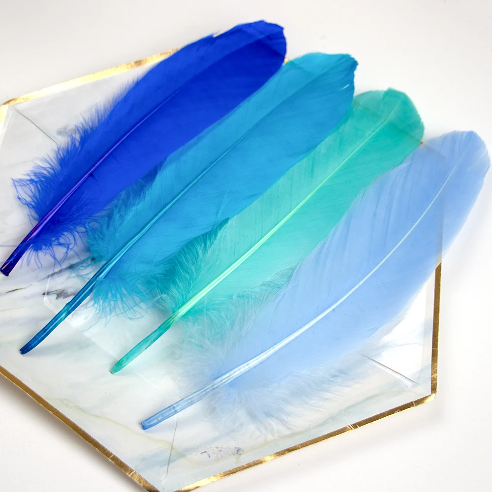 20-1000pcs Natural Big Goose Feather Craft Jewelry Carnival Party 15-20CM Colorful Goose Feather for Home Handicraft Decor Plume