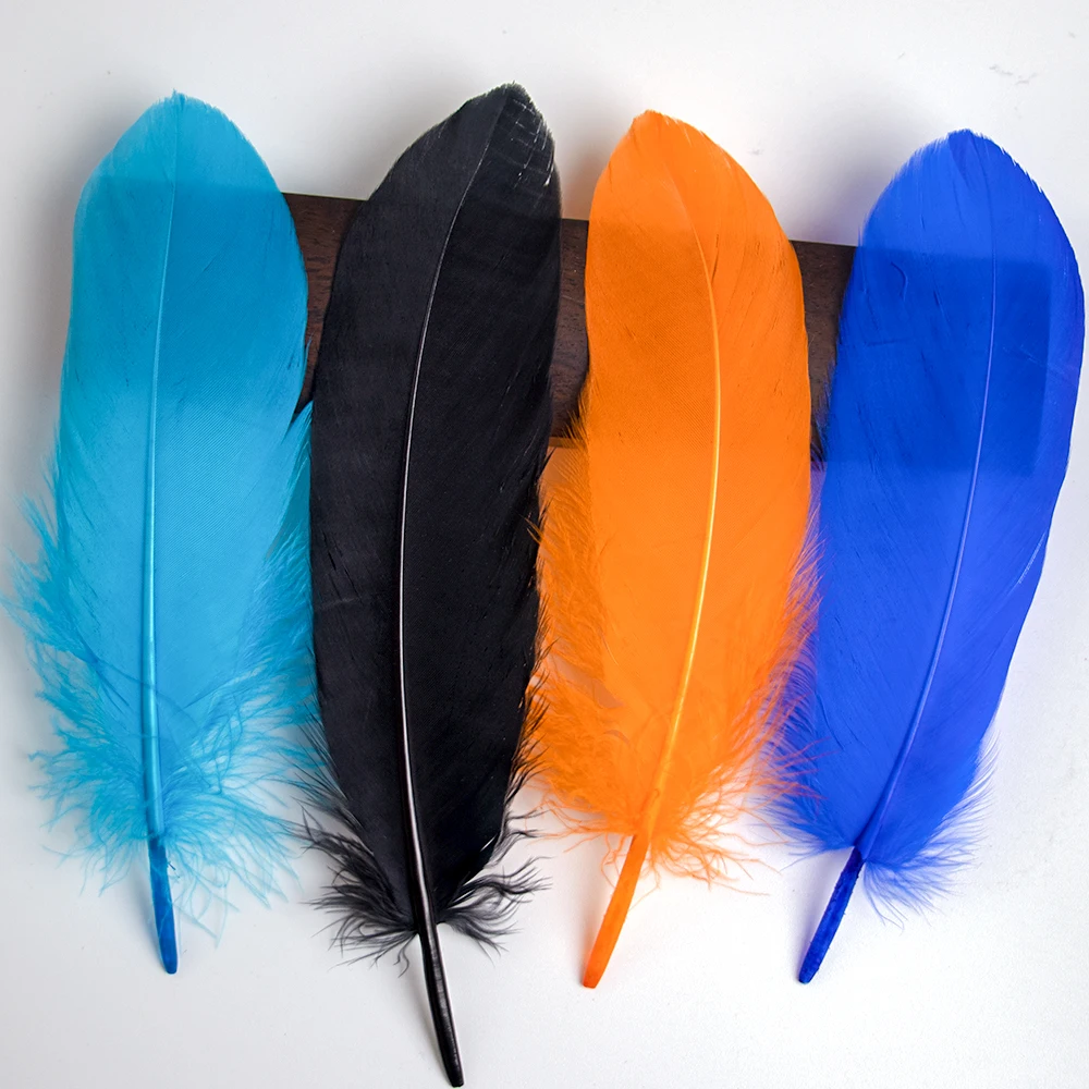 20-1000pcs Natural Big Goose Feather Craft Jewelry Carnival Party 15-20CM Colorful Goose Feather for Home Handicraft Decor Plume