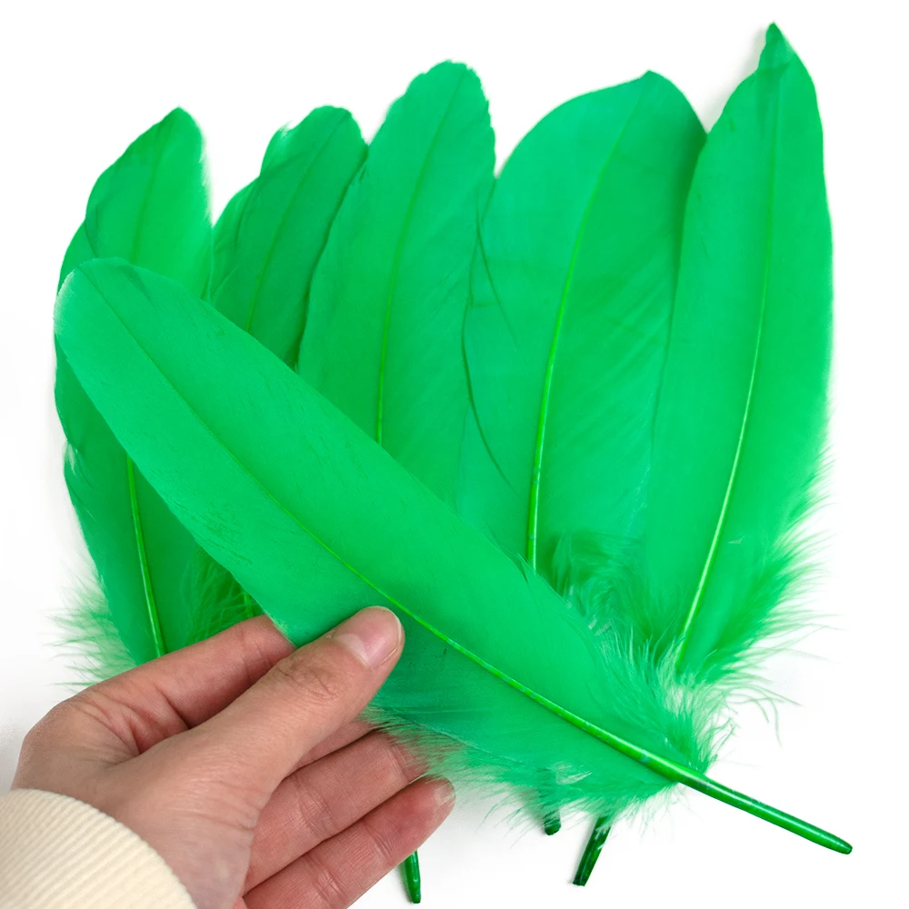 20-1000pcs Natural Big Goose Feather Craft Jewelry Carnival Party 15-20CM Colorful Goose Feather for Home Handicraft Decor Plume