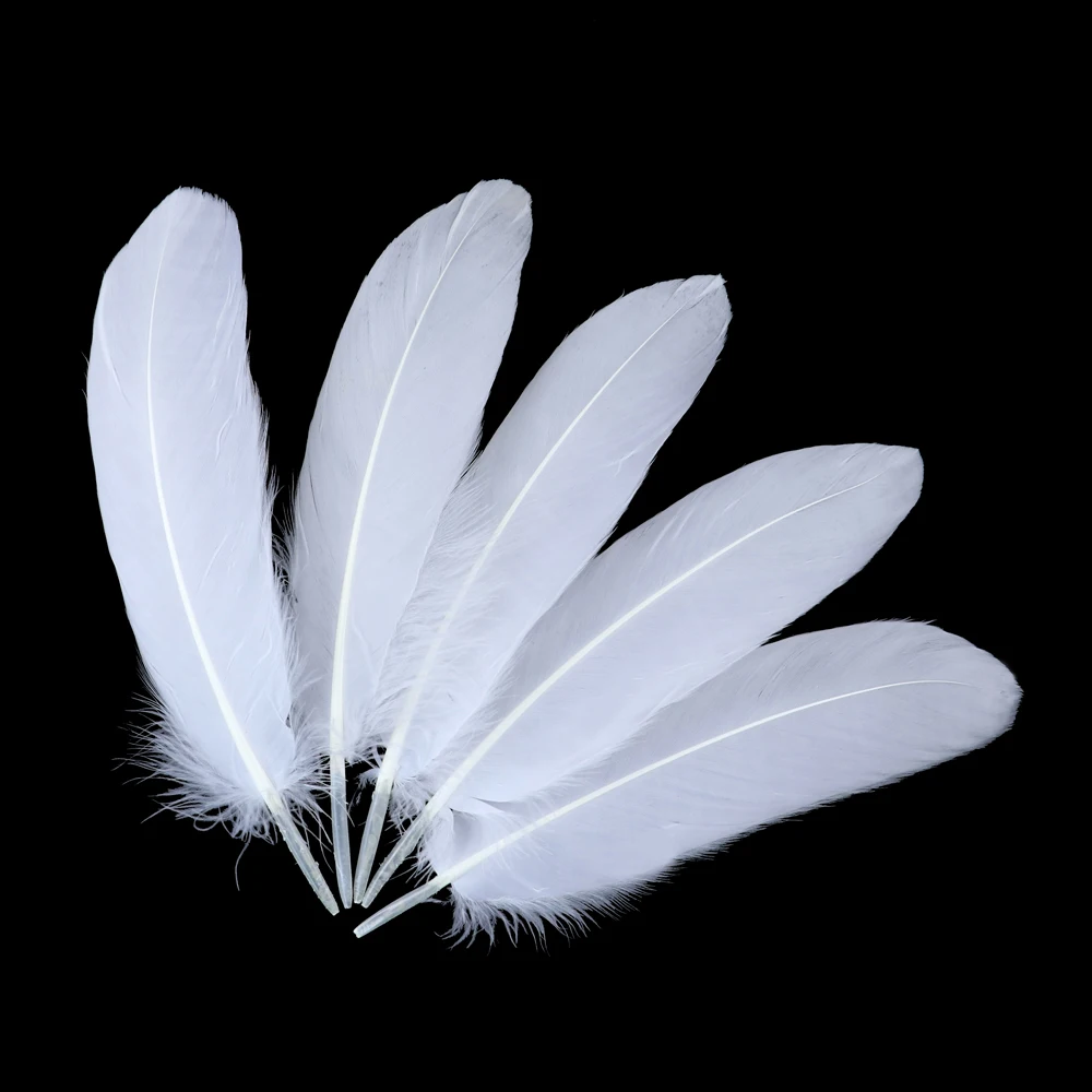 20-1000pcs Natural Big Goose Feather Craft Jewelry Carnival Party 15-20CM Colorful Goose Feather for Home Handicraft Decor Plume