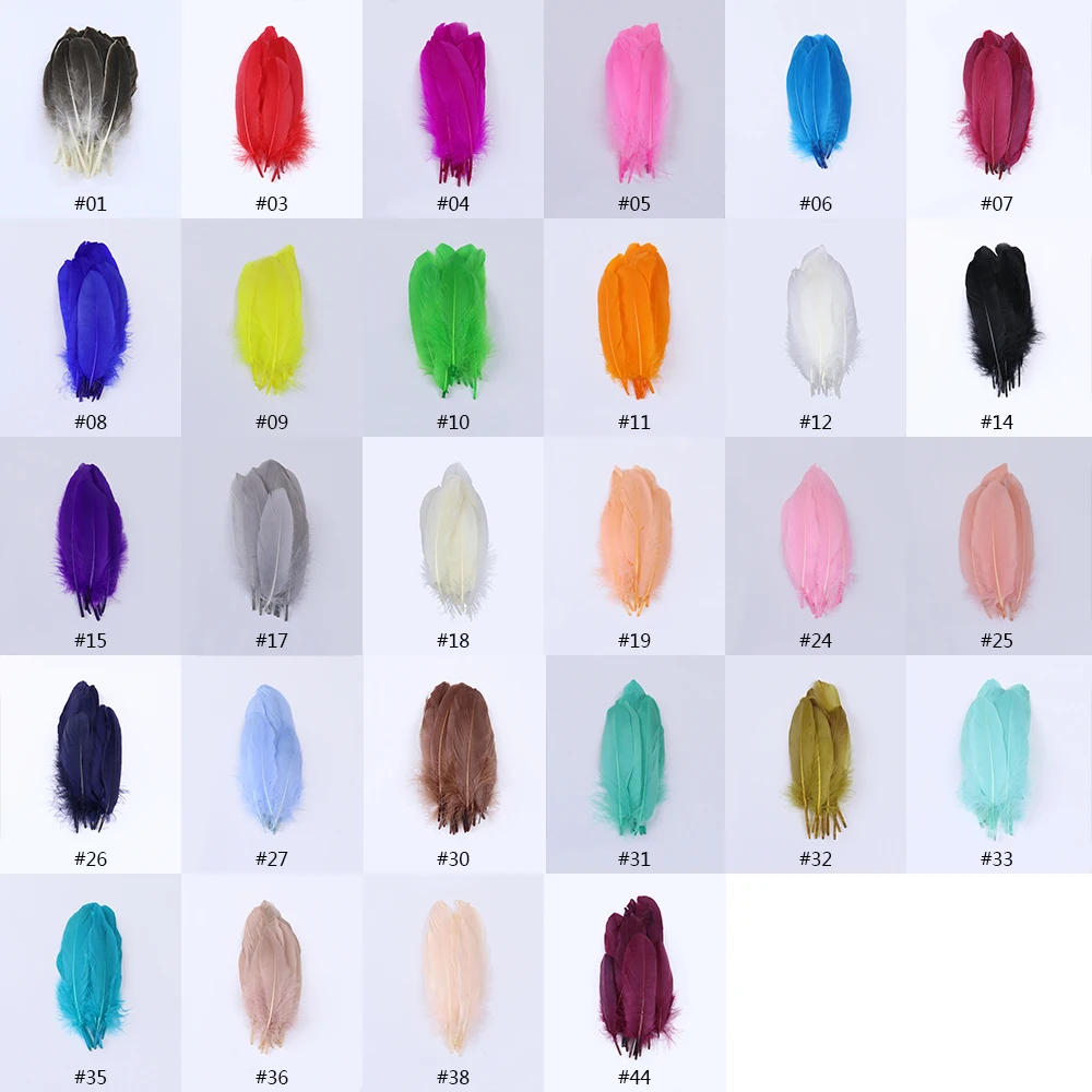 20-1000pcs Natural Big Goose Feather Craft Jewelry Carnival Party 15-20CM Colorful Goose Feather for Home Handicraft Decor Plume
