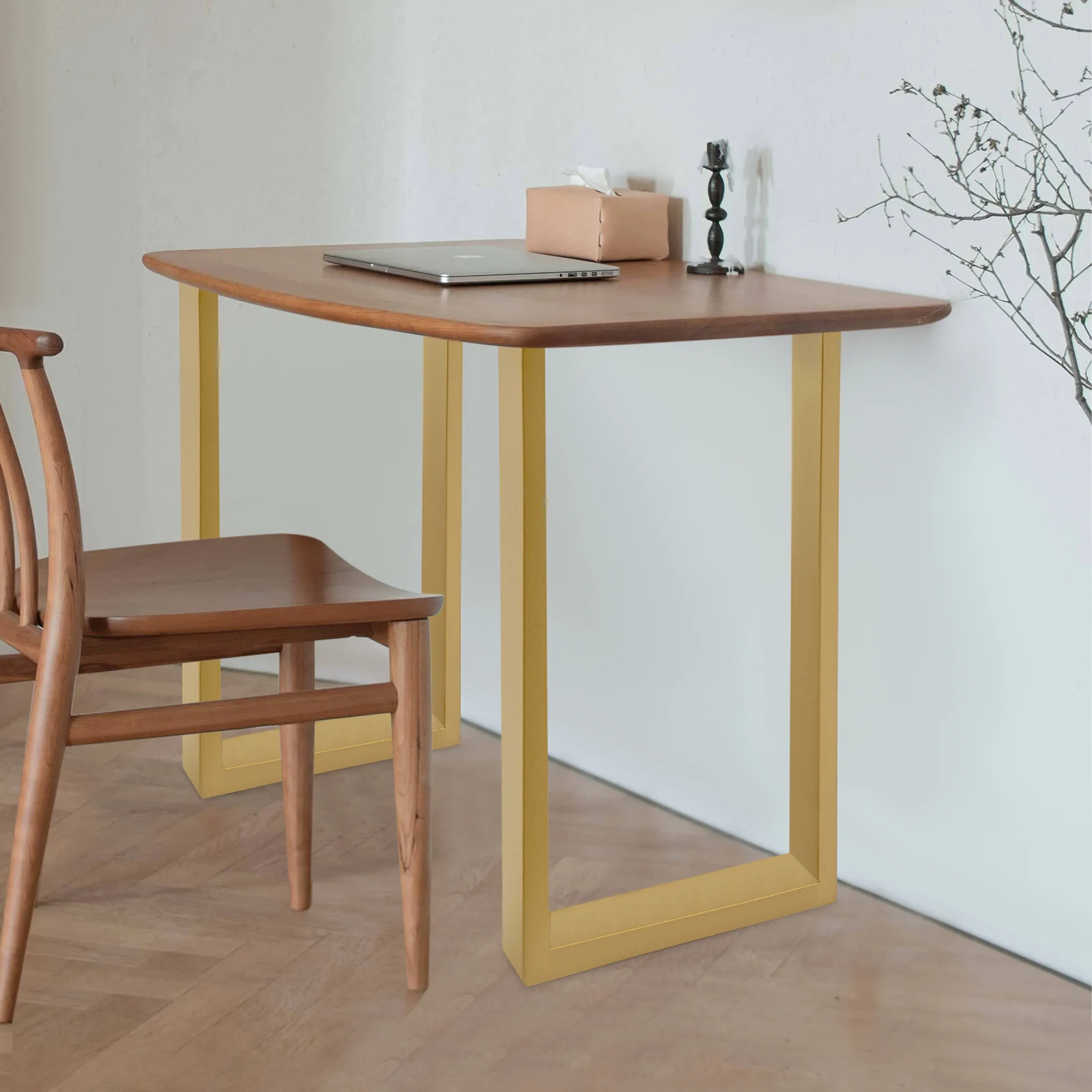 Metal Furniture Legs Wear Resistance Industrial Metal Table Legs Simple Installation for Bedrooms/Hotels/Dining Rooms
