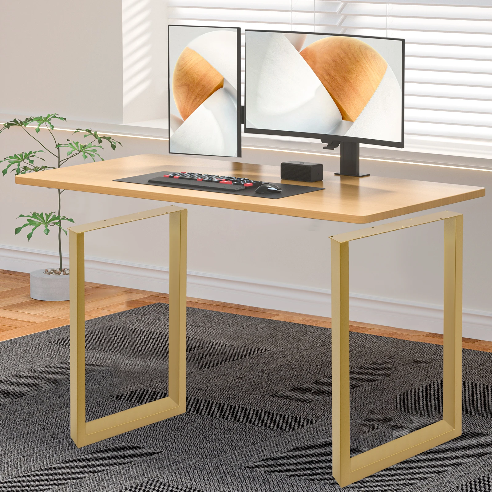 Metal Furniture Legs Wear Resistance Industrial Metal Table Legs Simple Installation for Bedrooms/Hotels/Dining Rooms