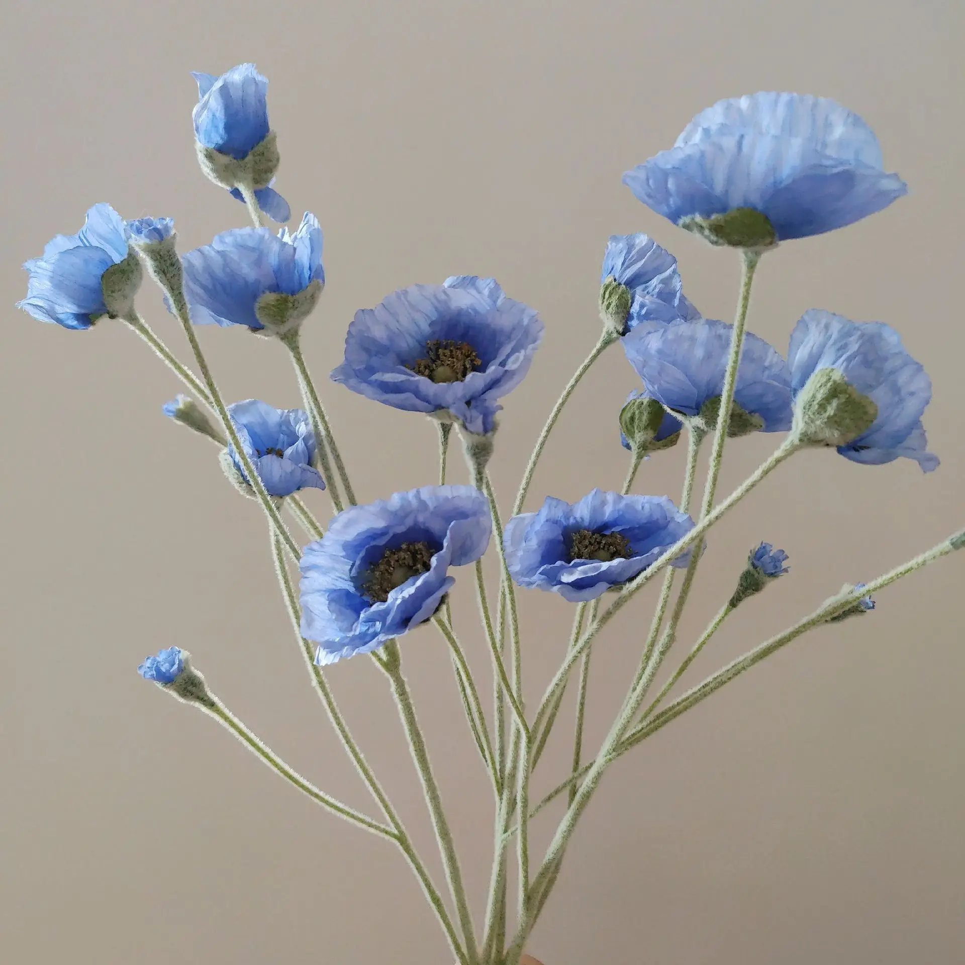 Wedding Party Decoration Poppy Artificial Flowers 65cm Long Stem Fake Flowers For Home Decors DIY Day of Dead Flower Arrangement