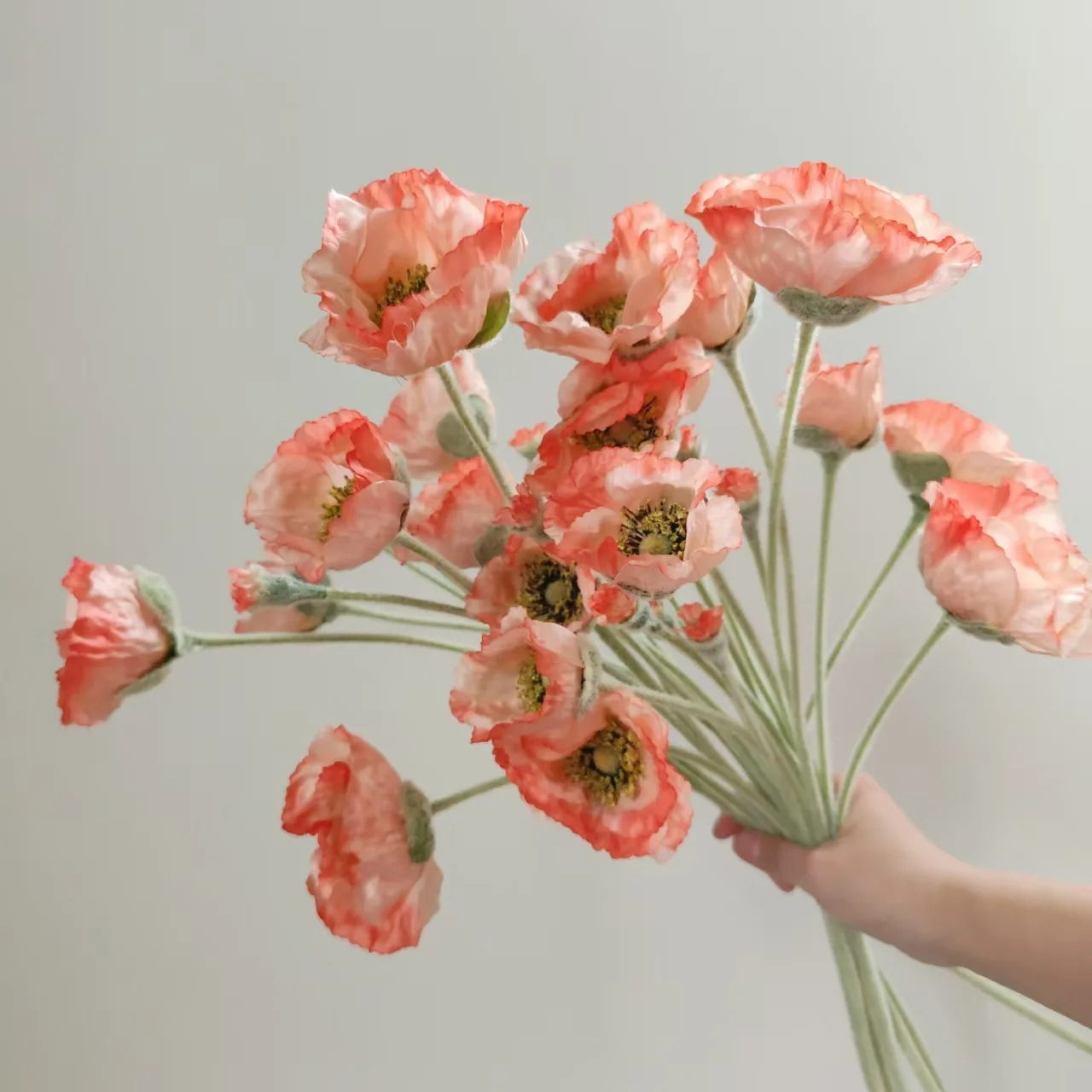 Wedding Party Decoration Poppy Artificial Flowers 65cm Long Stem Fake Flowers For Home Decors DIY Day of Dead Flower Arrangement