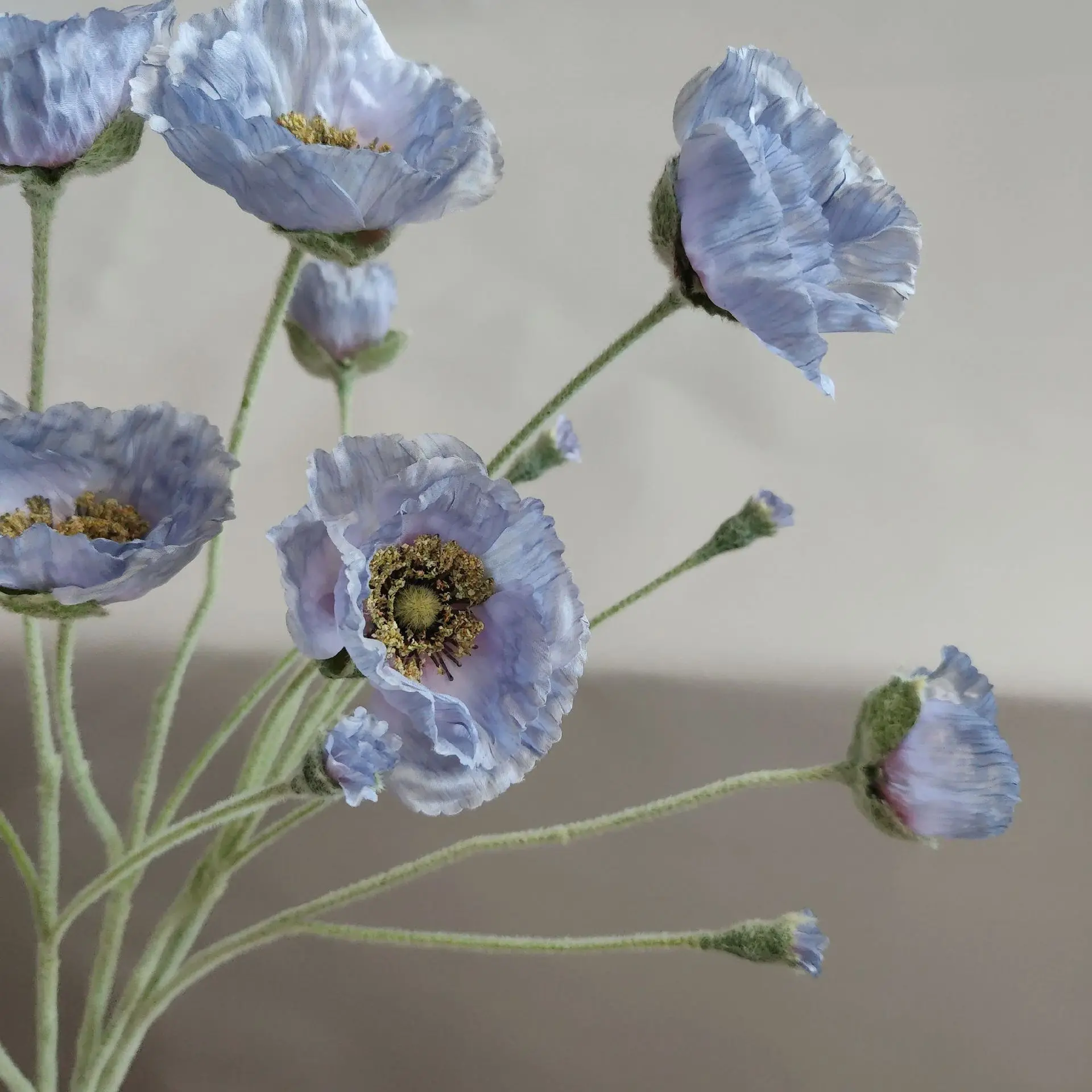 Wedding Party Decoration Poppy Artificial Flowers 65cm Long Stem Fake Flowers For Home Decors DIY Day of Dead Flower Arrangement