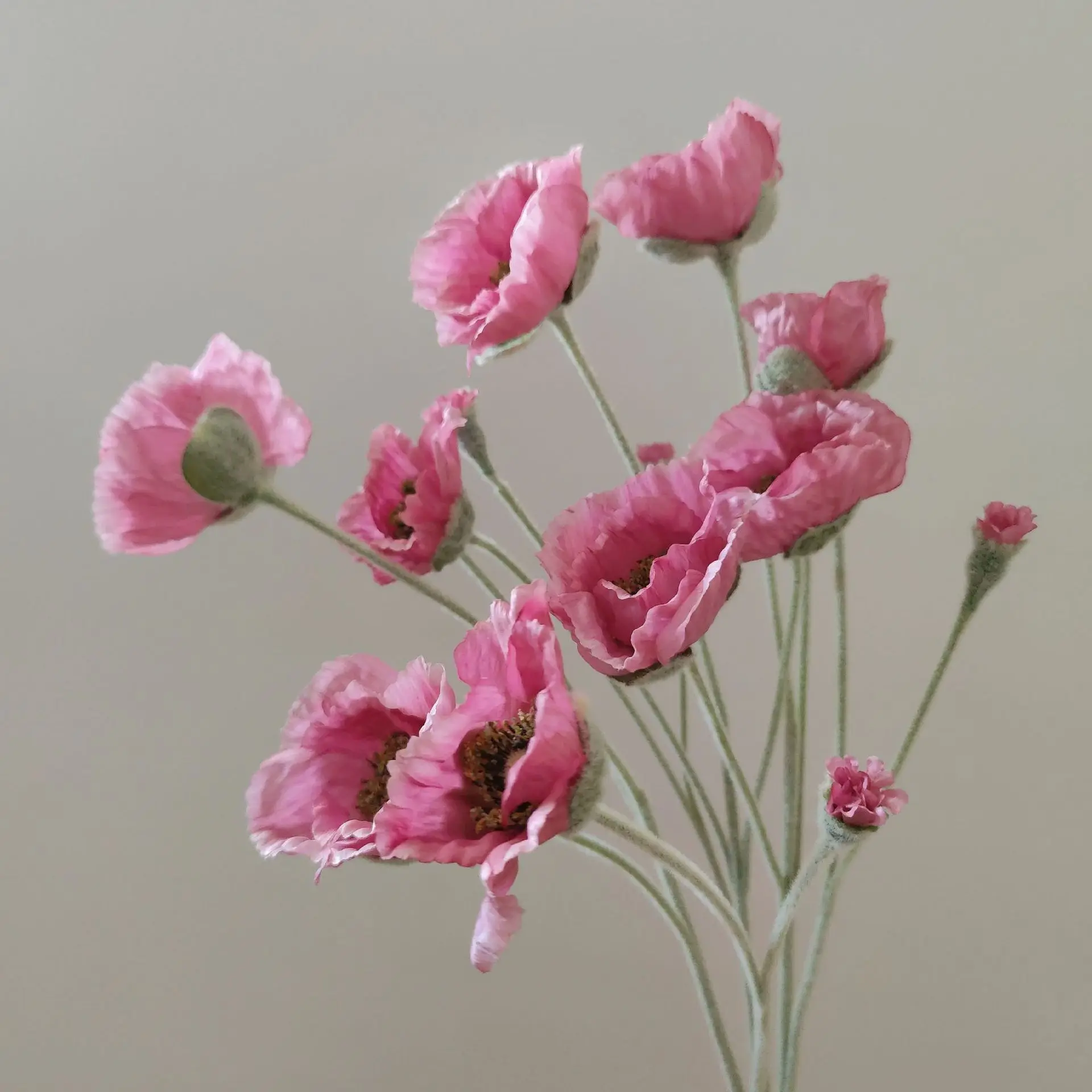 Wedding Party Decoration Poppy Artificial Flowers 65cm Long Stem Fake Flowers For Home Decors DIY Day of Dead Flower Arrangement