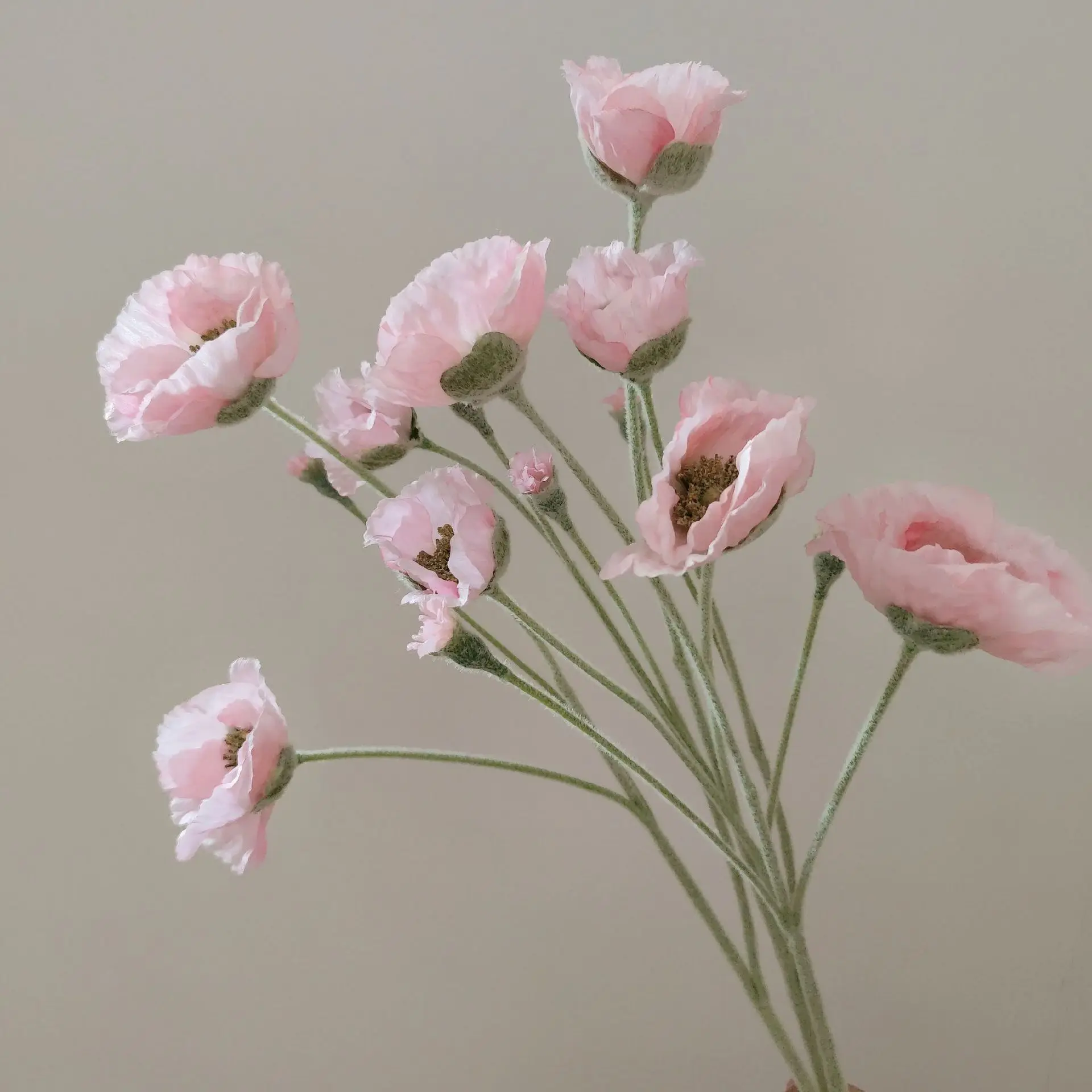 Wedding Party Decoration Poppy Artificial Flowers 65cm Long Stem Fake Flowers For Home Decors DIY Day of Dead Flower Arrangement