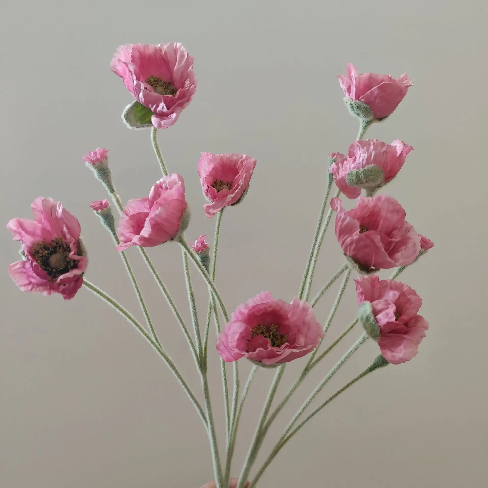 Wedding Party Decoration Poppy Artificial Flowers 65cm Long Stem Fake Flowers For Home Decors DIY Day of Dead Flower Arrangement
