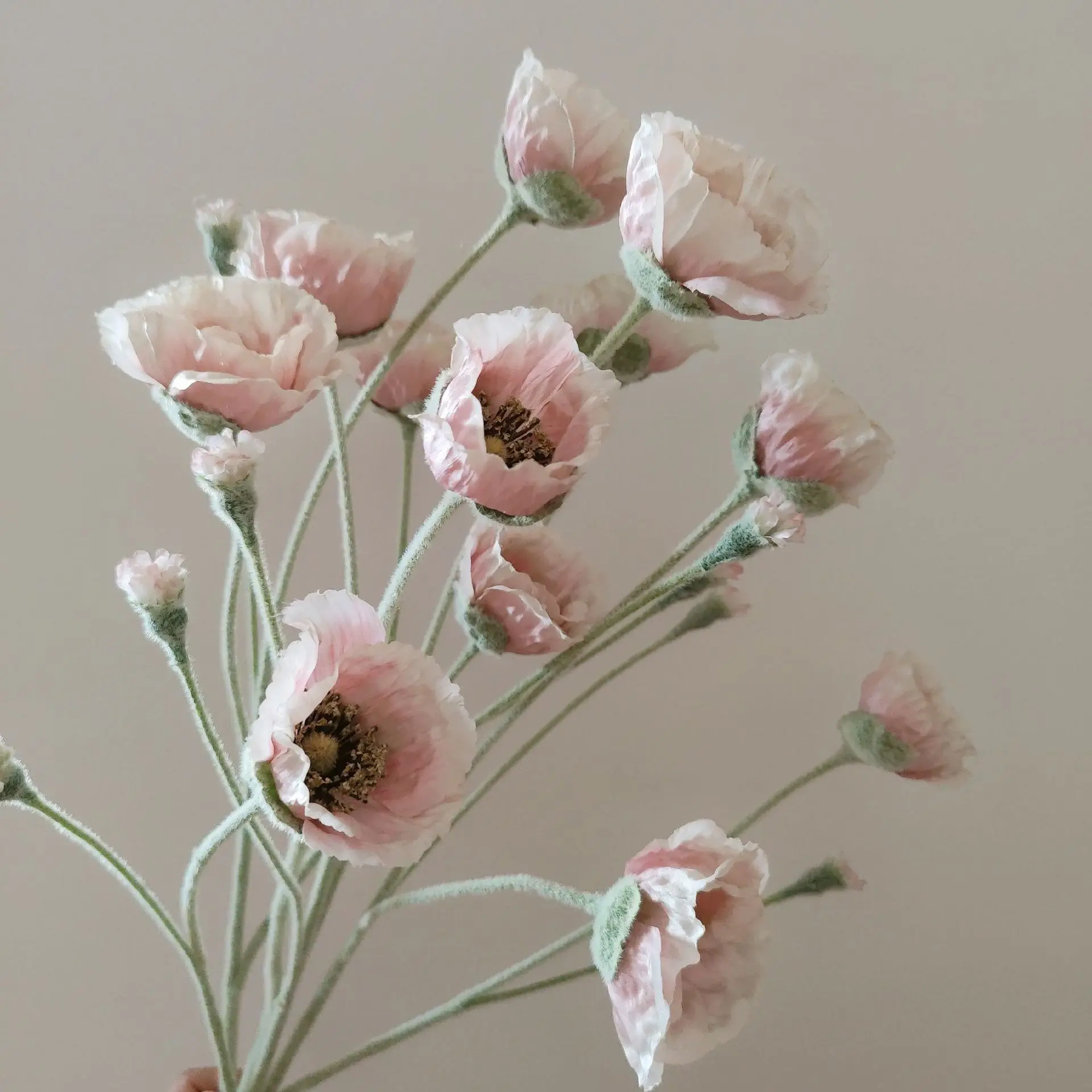 Wedding Party Decoration Poppy Artificial Flowers 65cm Long Stem Fake Flowers For Home Decors DIY Day of Dead Flower Arrangement