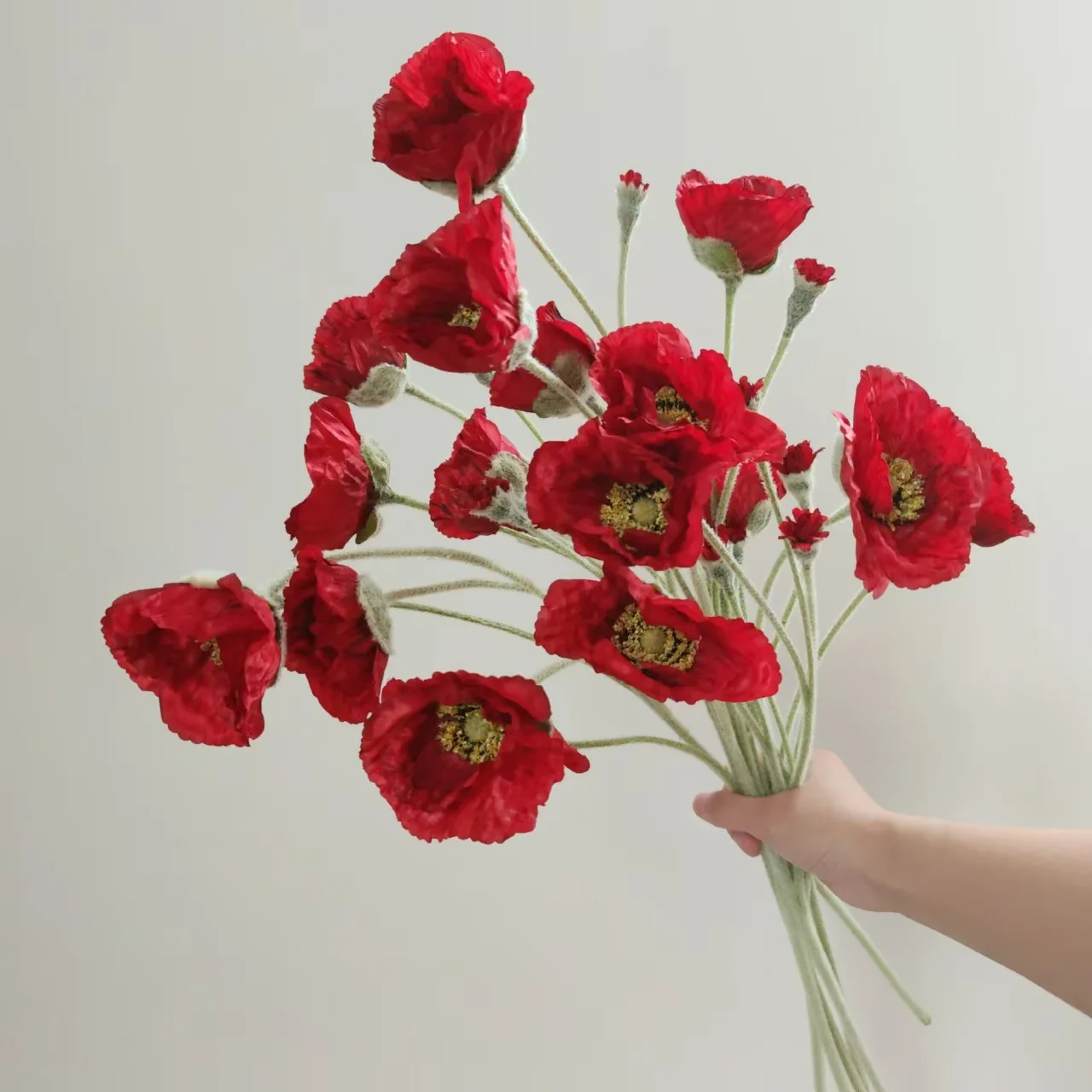 Wedding Party Decoration Poppy Artificial Flowers 65cm Long Stem Fake Flowers For Home Decors DIY Day of Dead Flower Arrangement