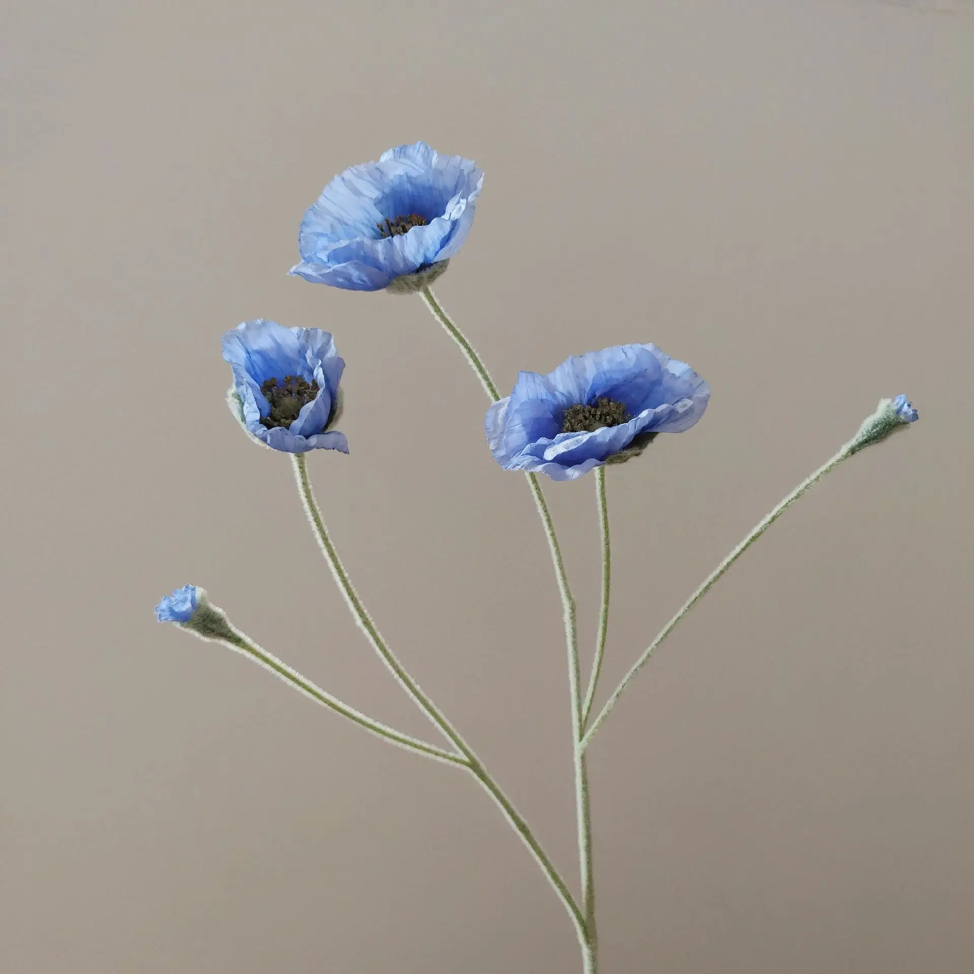 Wedding Party Decoration Poppy Artificial Flowers 65cm Long Stem Fake Flowers For Home Decors DIY Day of Dead Flower Arrangement