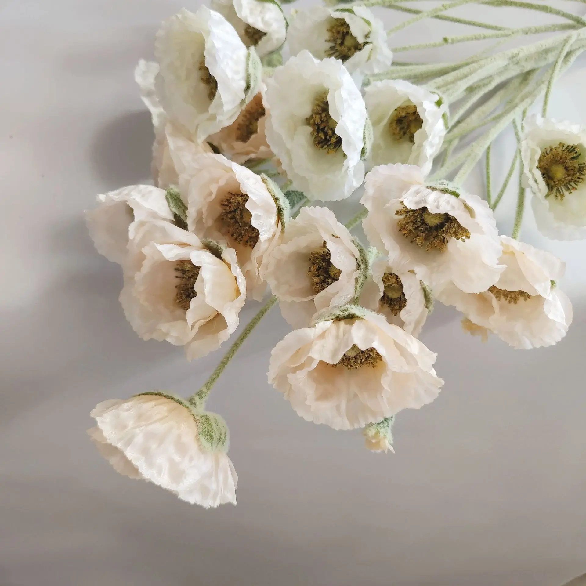 Wedding Party Decoration Poppy Artificial Flowers 65cm Long Stem Fake Flowers For Home Decors DIY Day of Dead Flower Arrangement