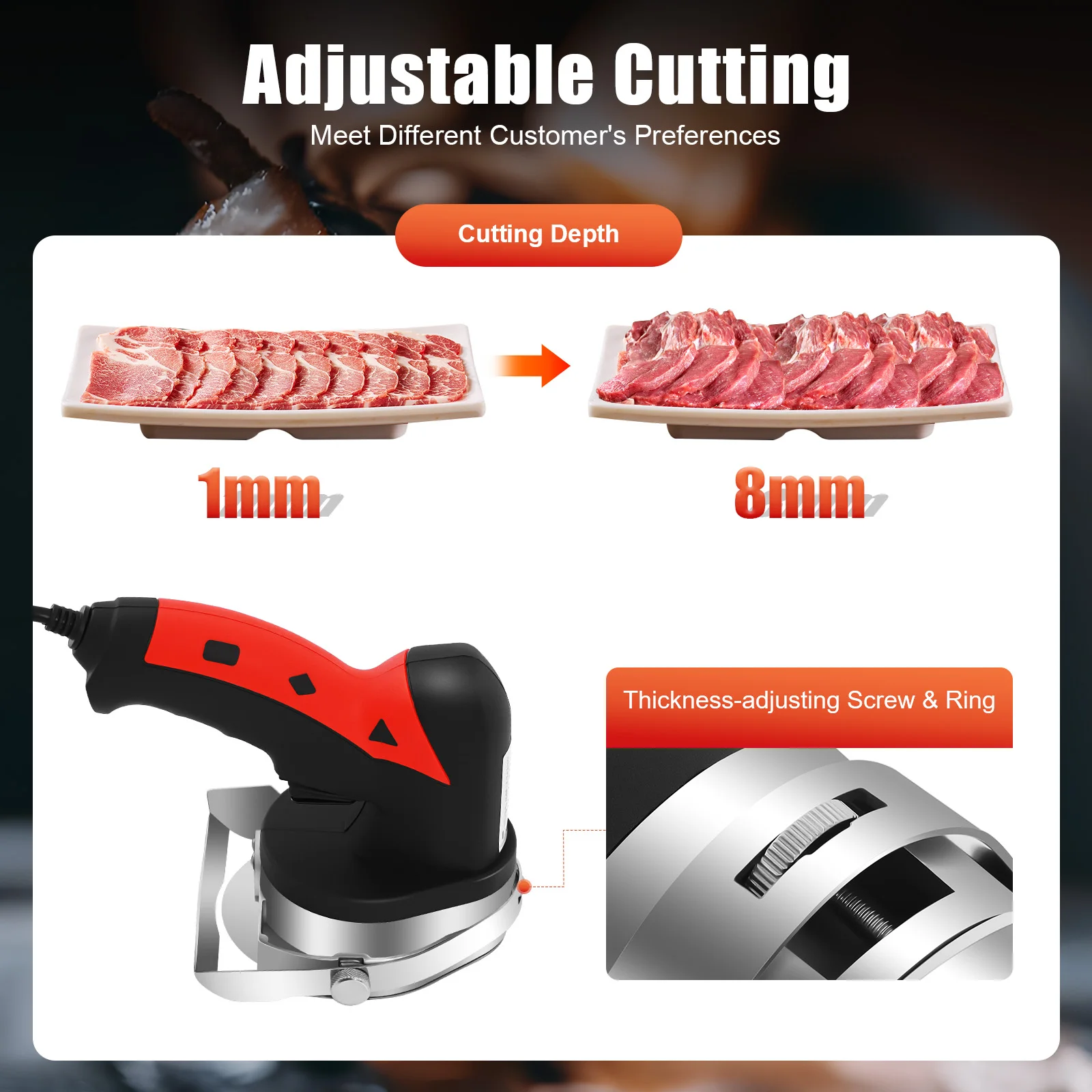 Electric Shawarma Knife Kebab Slicer Handheld Roast Meat Cutting Machine Gyro for BBQ 220-240v