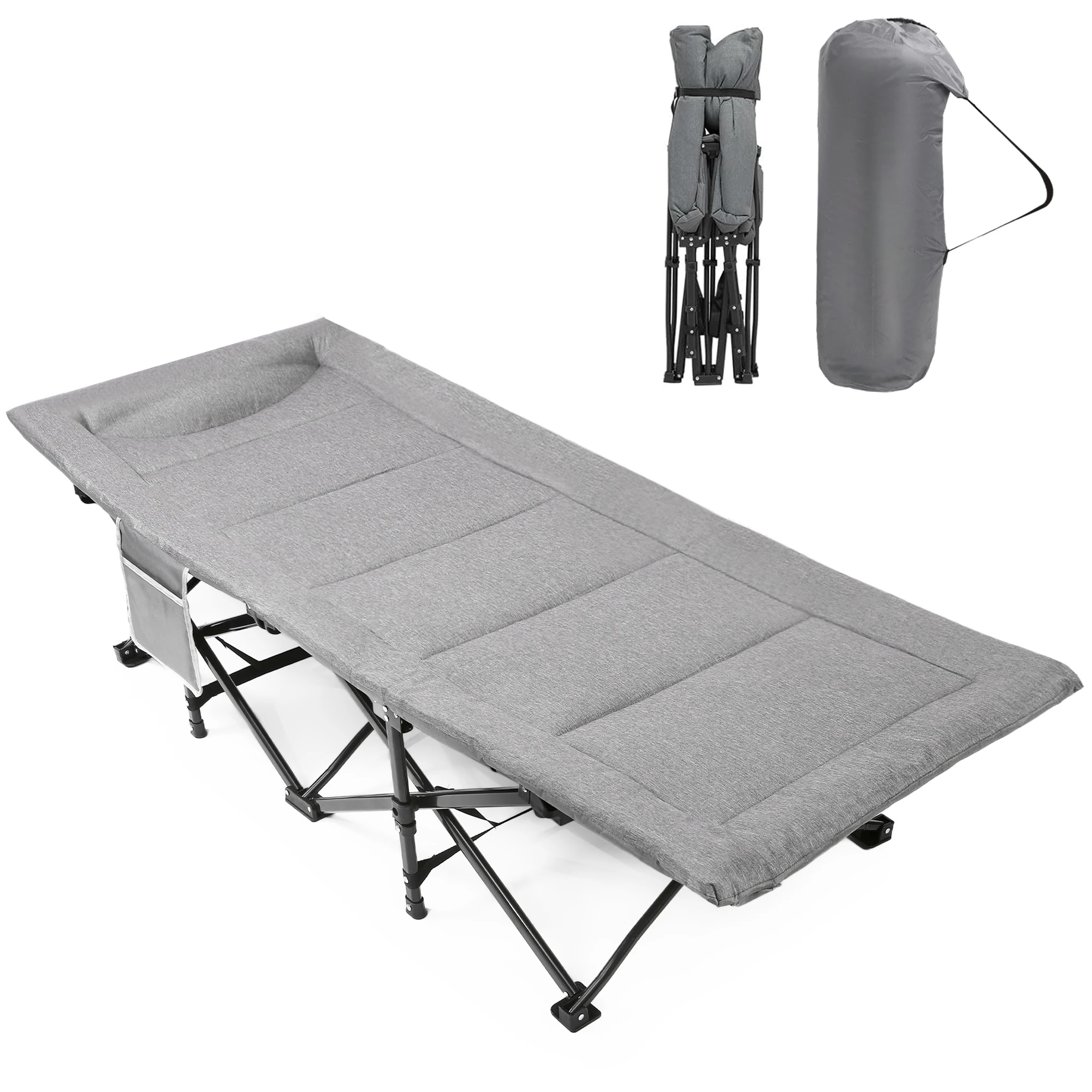 Camping Cot Sun Loungers Portable Folding Bed Outdoor Fishing Assisted Recliner For Camping Patio Pool Indoor Outdoor