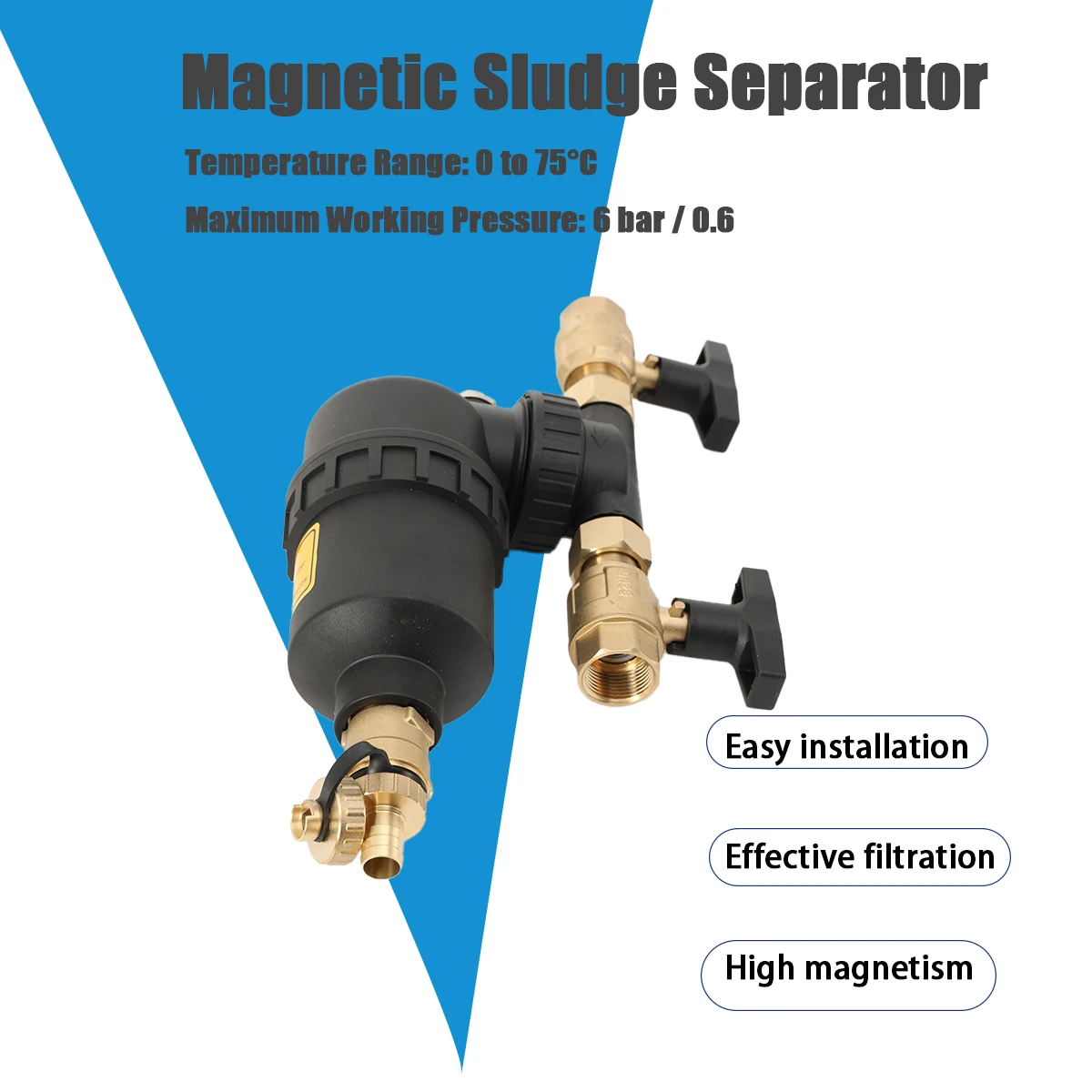 Magnetic Water Heater Filter DN20 Pre-filter Boiler Magnetic Filter For Underfloor Heating Systems