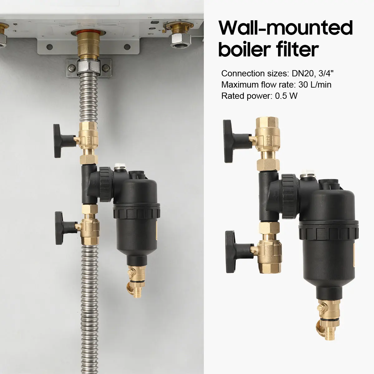 Magnetic Water Heater Filter DN20 Pre-filter Boiler Magnetic Filter For Underfloor Heating Systems