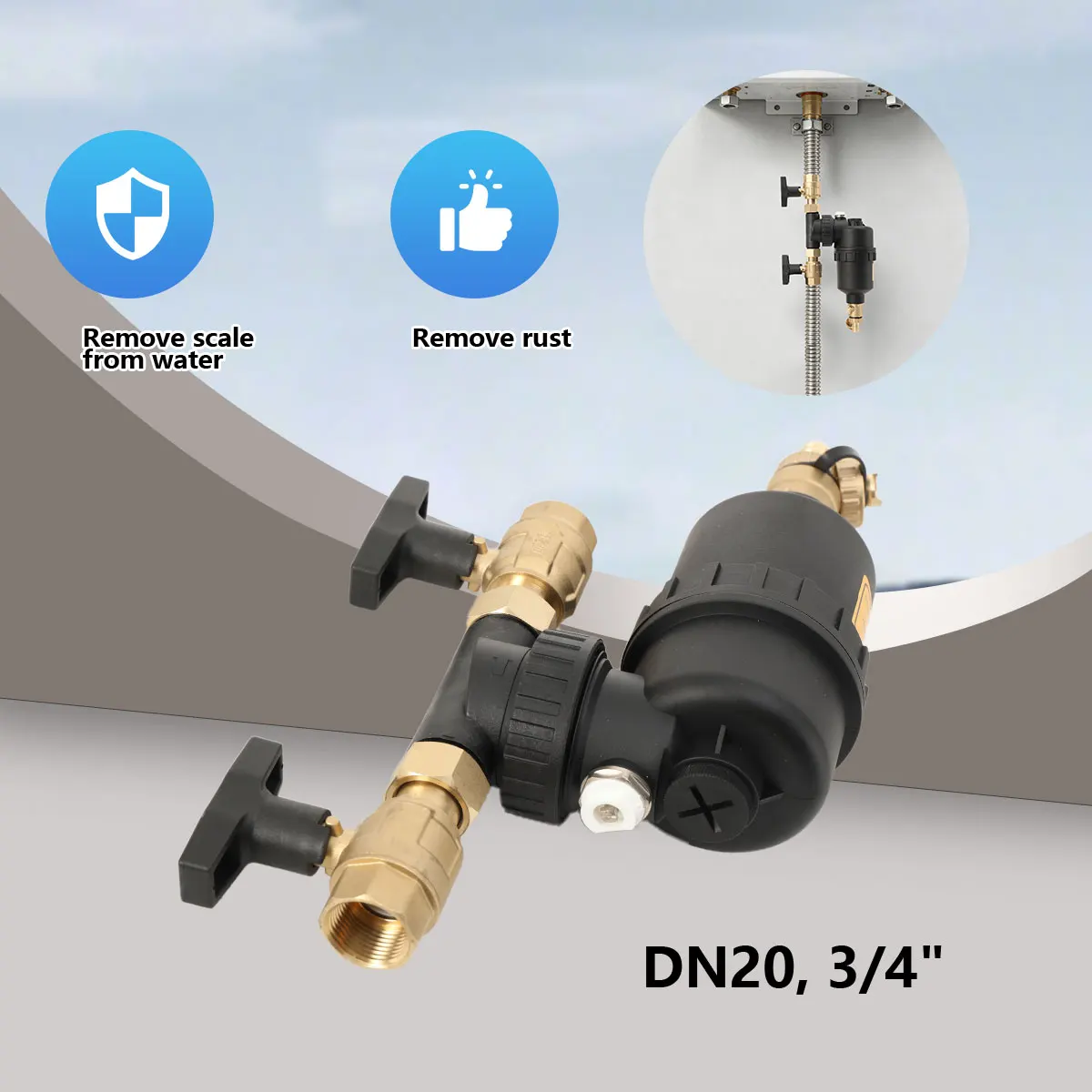 Magnetic Water Heater Filter DN20 Pre-filter Boiler Magnetic Filter For Underfloor Heating Systems