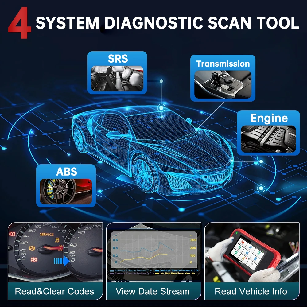 DE OBD Code Reader DPF OIL Reset Free Update pk CRP123E LAUNCH X431 CRP129X V2.0 Scanner Automotive 4 System Diagnostic Tool