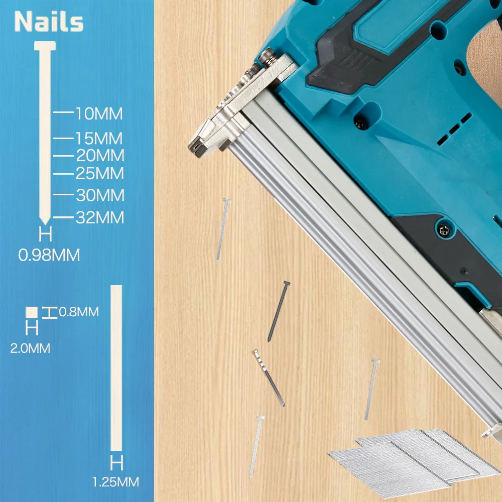 Brushless Wireless Cordless F30 Electric Nail Gun Home Nail drive Stapler Woodworking Lithium Battery Suitable For 21V Battery