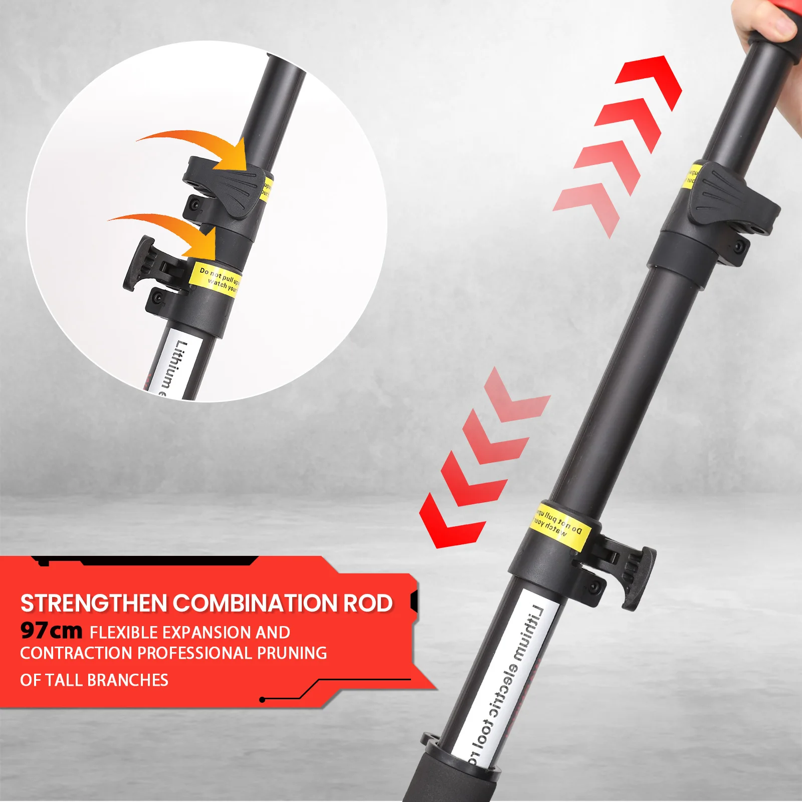 3-in-1 Telescopic Pole Chain Saw Electric High Branch Shears, 2 Batteries, 8.5-Inch Brushless Chain Saw, Used for Tree Pruning