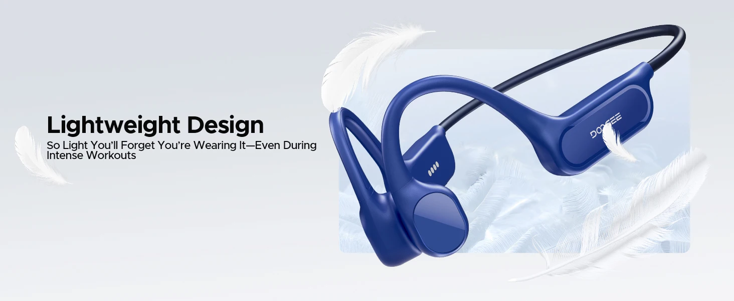 DOOGEE BoneBeat Swim Lite Bone Conduction Sports Headphones Wireless Bluetooth 5.4 Headset IP68 Waterproof With Microphone 32GB