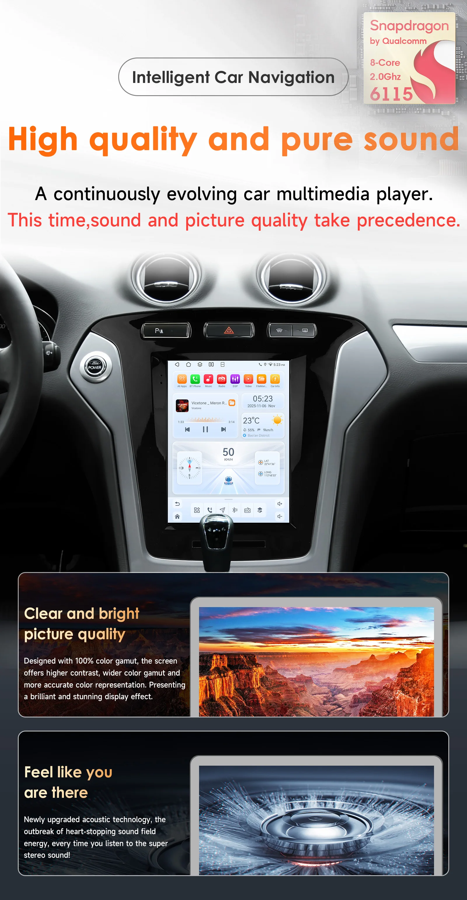 9.7 Car Radio Multimedia for Ford Mondeo MK4 Galaxy 2011-2013 Wireless Carplay Android Auto GPS 6115 Autoradio Car Stereo 360cam
