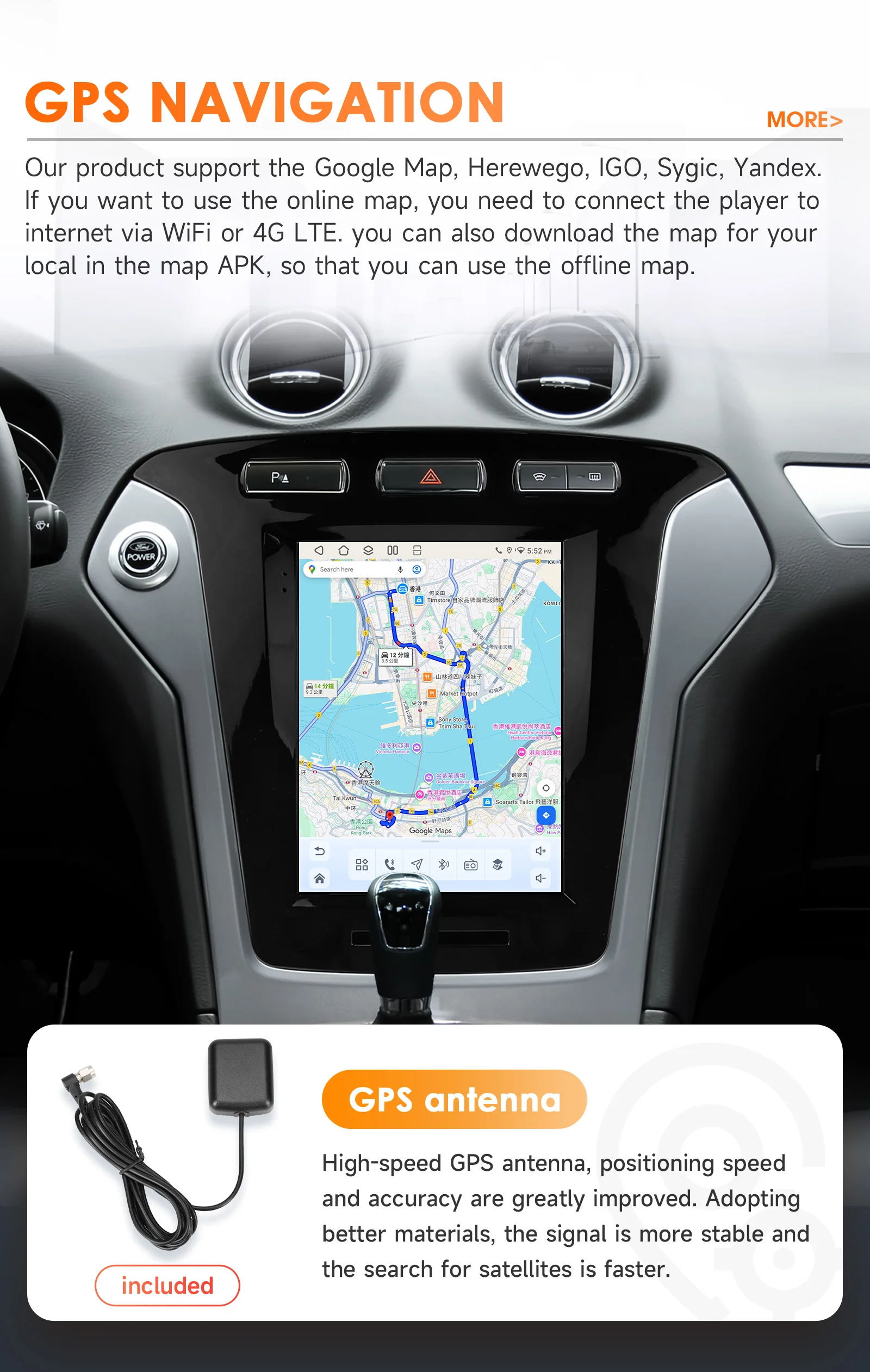 9.7 Car Radio Multimedia for Ford Mondeo MK4 Galaxy 2011-2013 Wireless Carplay Android Auto GPS 6115 Autoradio Car Stereo 360cam