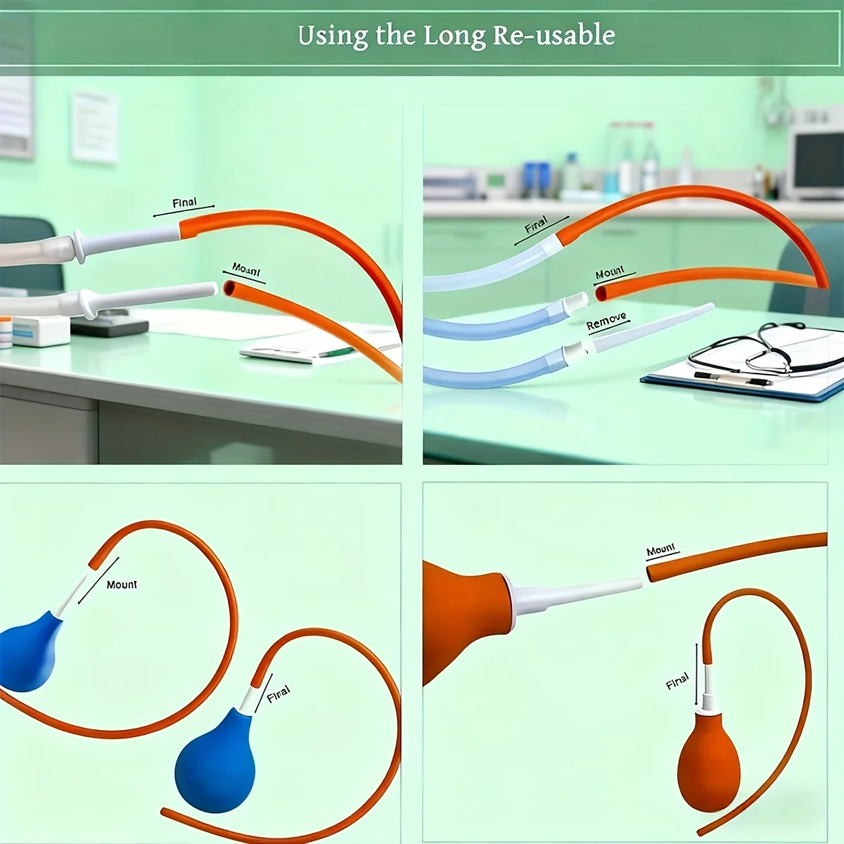 8Fr/14Fr/20Fr Red Latex Medical Tubing - Durable, Flexible and Twist-Resistant Laboratory and Clinical Delivery Tubing