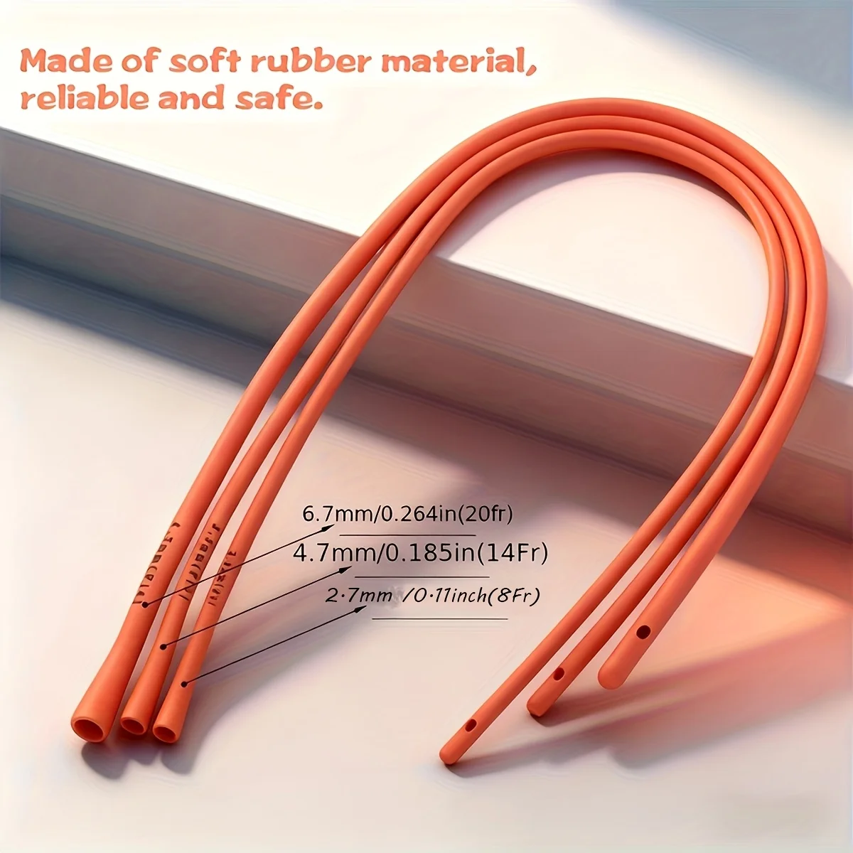 8Fr/14Fr/20Fr Red Latex Medical Tubing - Durable, Flexible and Twist-Resistant Laboratory and Clinical Delivery Tubing