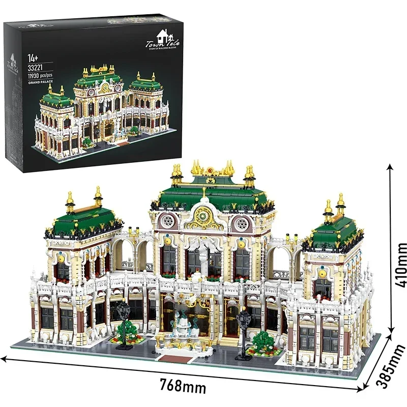 11930PCS Luxury Palace Building Blocks City Street View MOC Building Model Bricks High Difficulty Assembly Toys For Adult Gifts