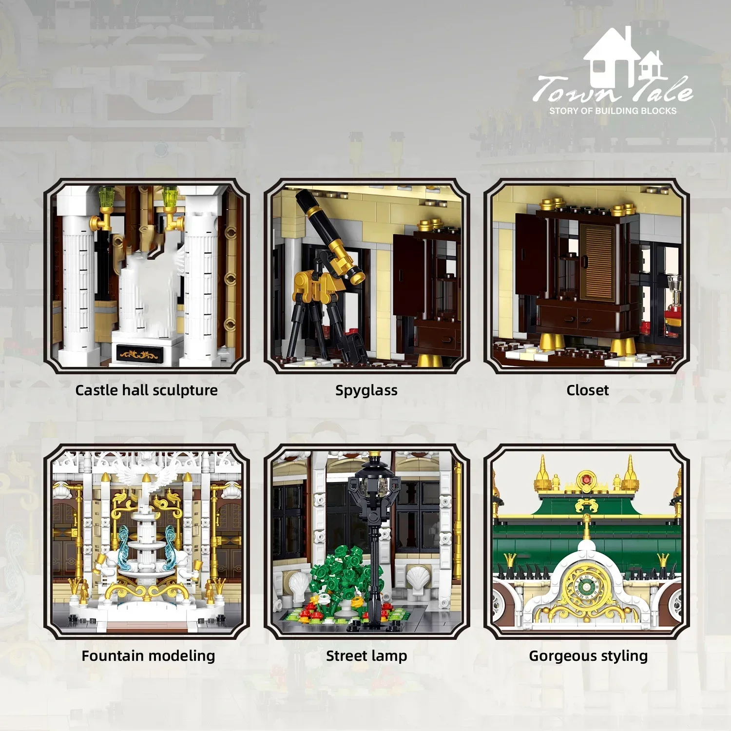 11930PCS Luxury Palace Building Blocks City Street View MOC Building Model Bricks High Difficulty Assembly Toys For Adult Gifts