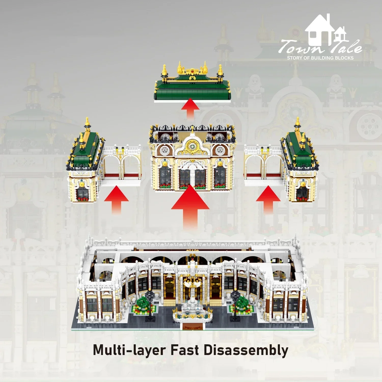 11930PCS Luxury Palace Building Blocks City Street View MOC Building Model Bricks High Difficulty Assembly Toys For Adult Gifts
