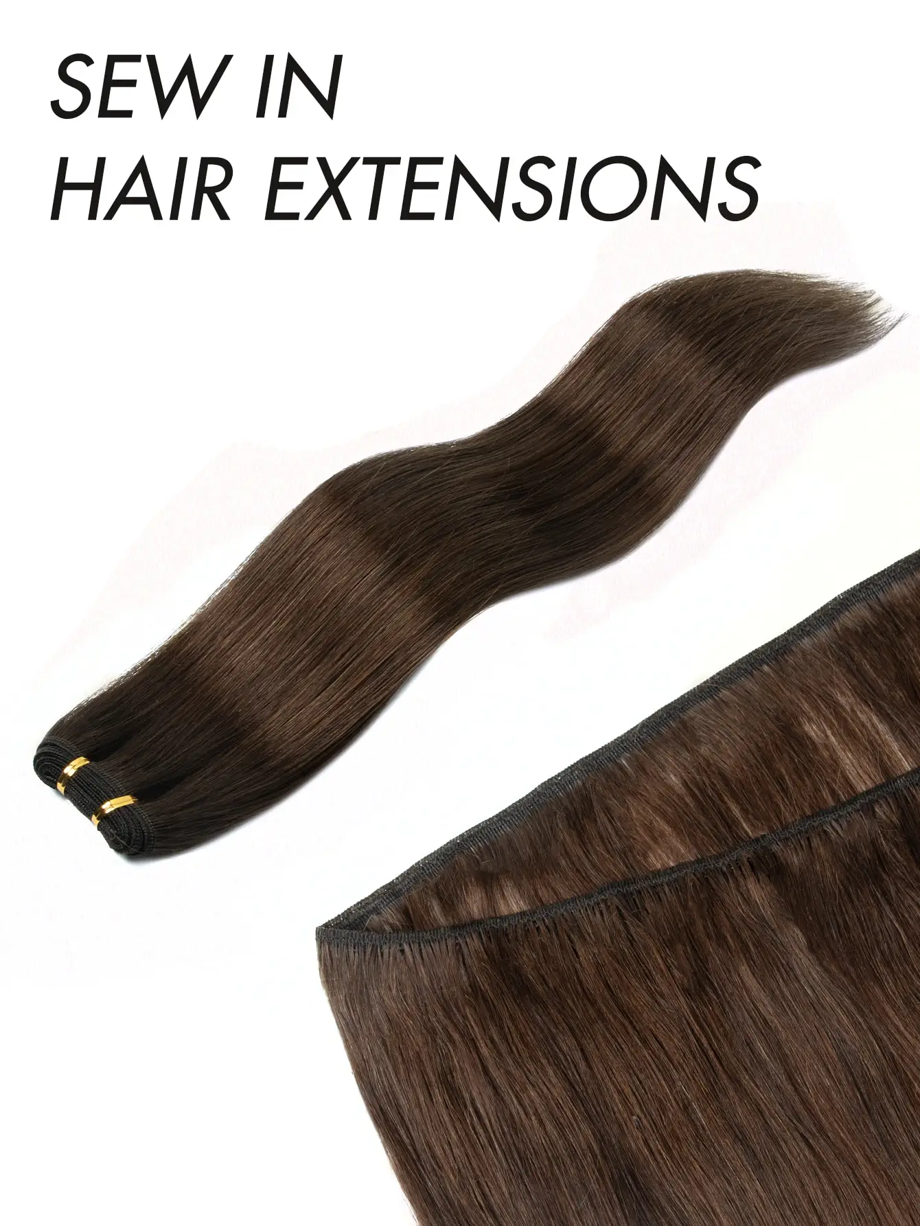 Double Sew-In Weft Bundles-Real Human Hair Extensions , Natural Look & Feel, Seamless Blending, Compatible with All Hair Types
