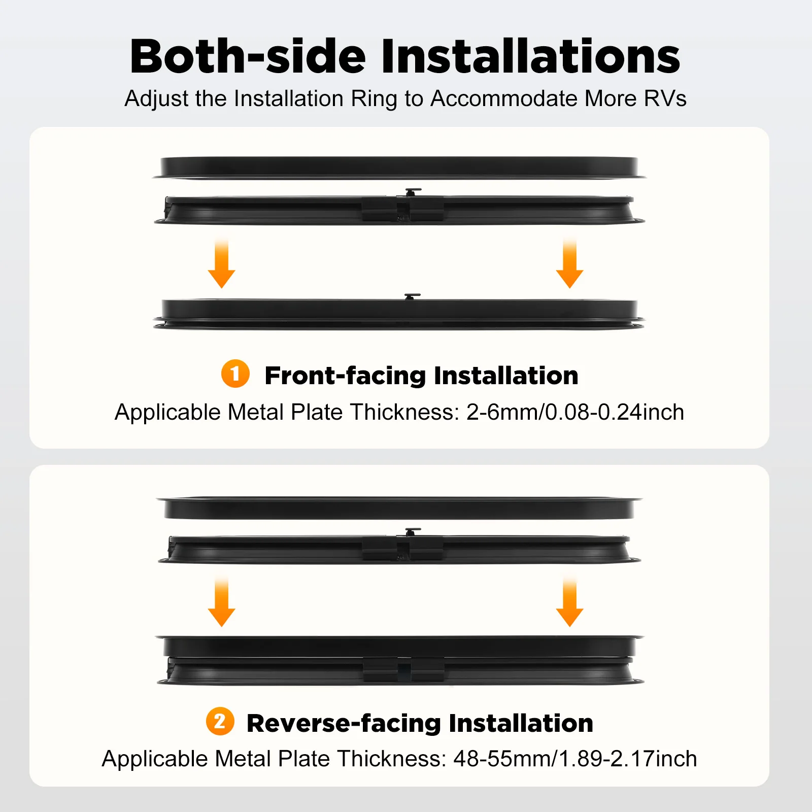 700*400mm/600*300mm RV Side Window Caravan Side Window Tinted Sliding Window Insect Screen High Privacy For RVs, Trailers Ect.