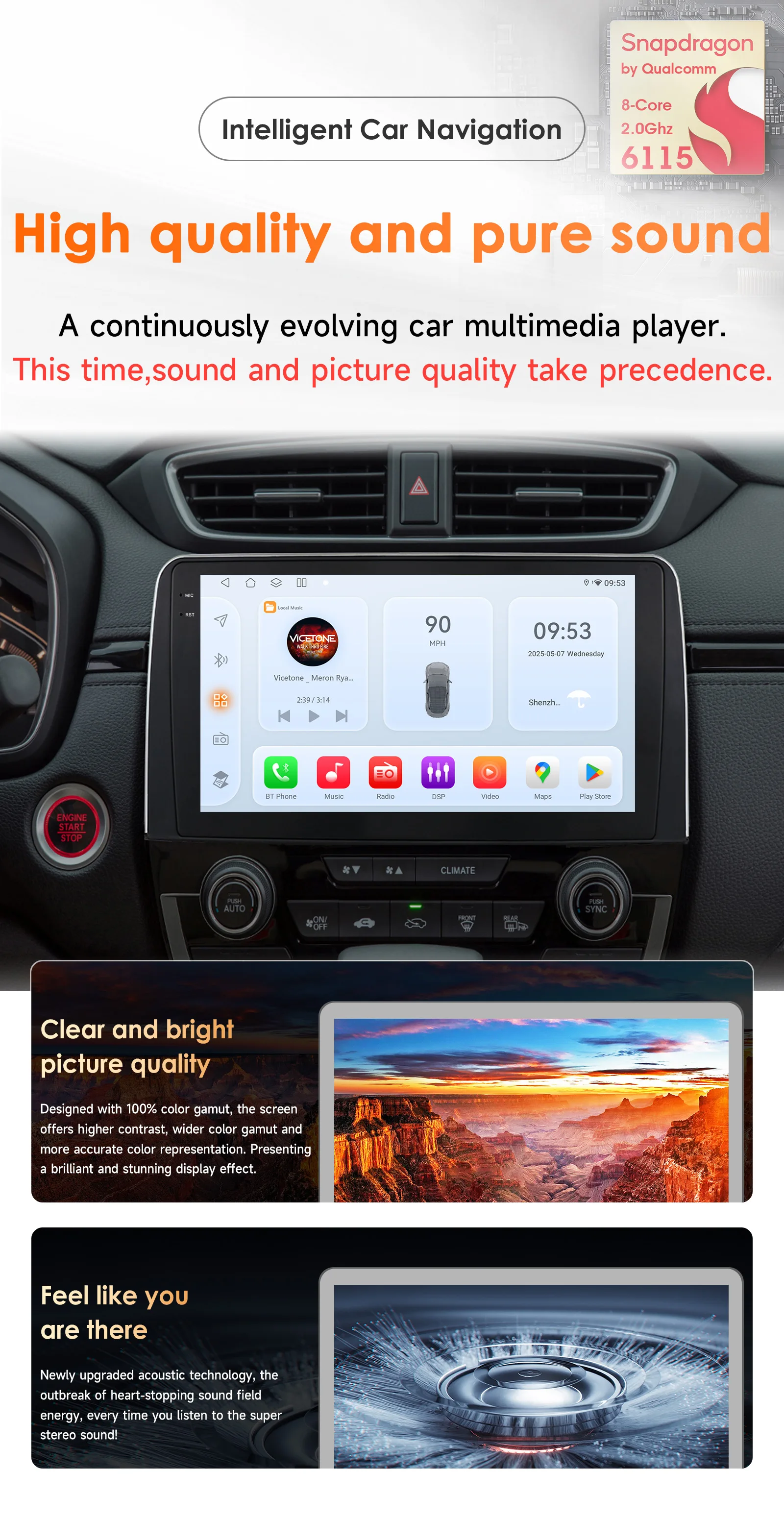 Hizpo 8Core Android Carplay Car Radio For Honda CR-V CRV 2017-2021 Multimedia Video Player 2 Din Navigation GPS Head Unit 10.1"