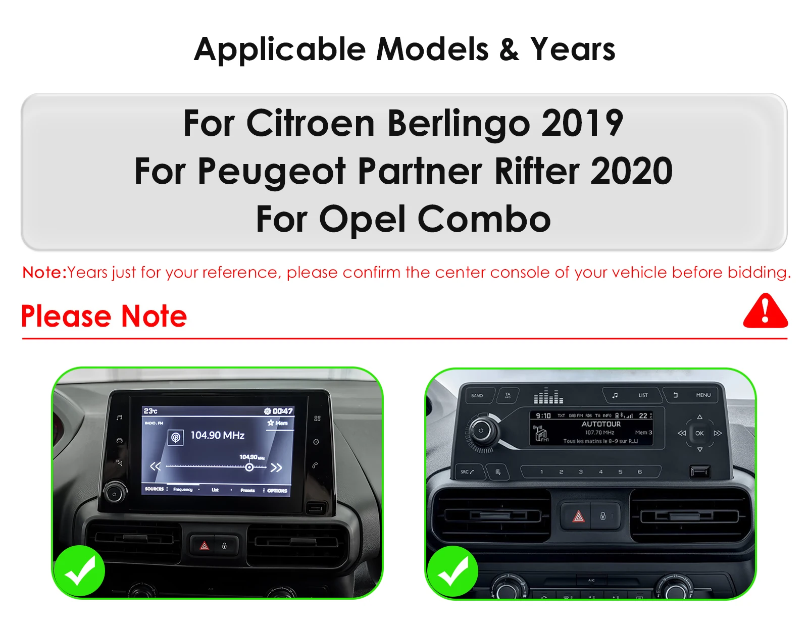 10.1"Carplay Android 14 Auto Car Radio for Citroen Berlingo 2019 Peugeot Partner Rifter 2020 Opel Combo Multimedia Player Gps