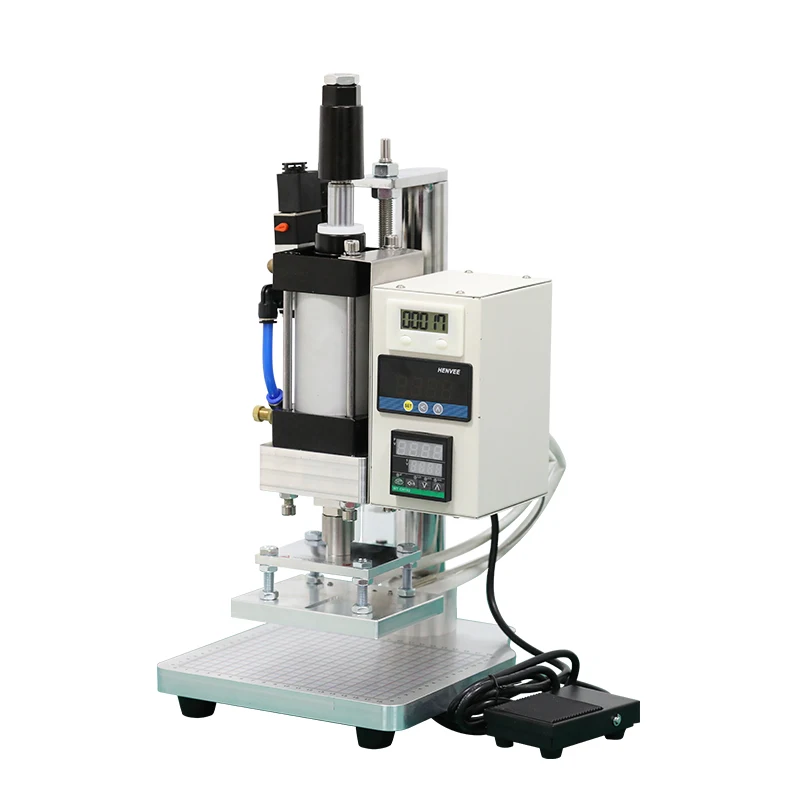 PVC Card Book Leather HS Paper Wood Custom Logo Embossing Pneumatic Hot Foil Stamping Machine Heat Press Machine Gilded Paper