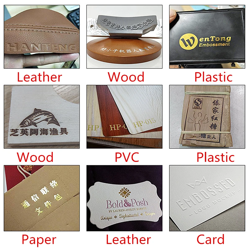 PVC Card Book Leather HS Paper Wood Custom Logo Embossing Pneumatic Hot Foil Stamping Machine Heat Press Machine Gilded Paper