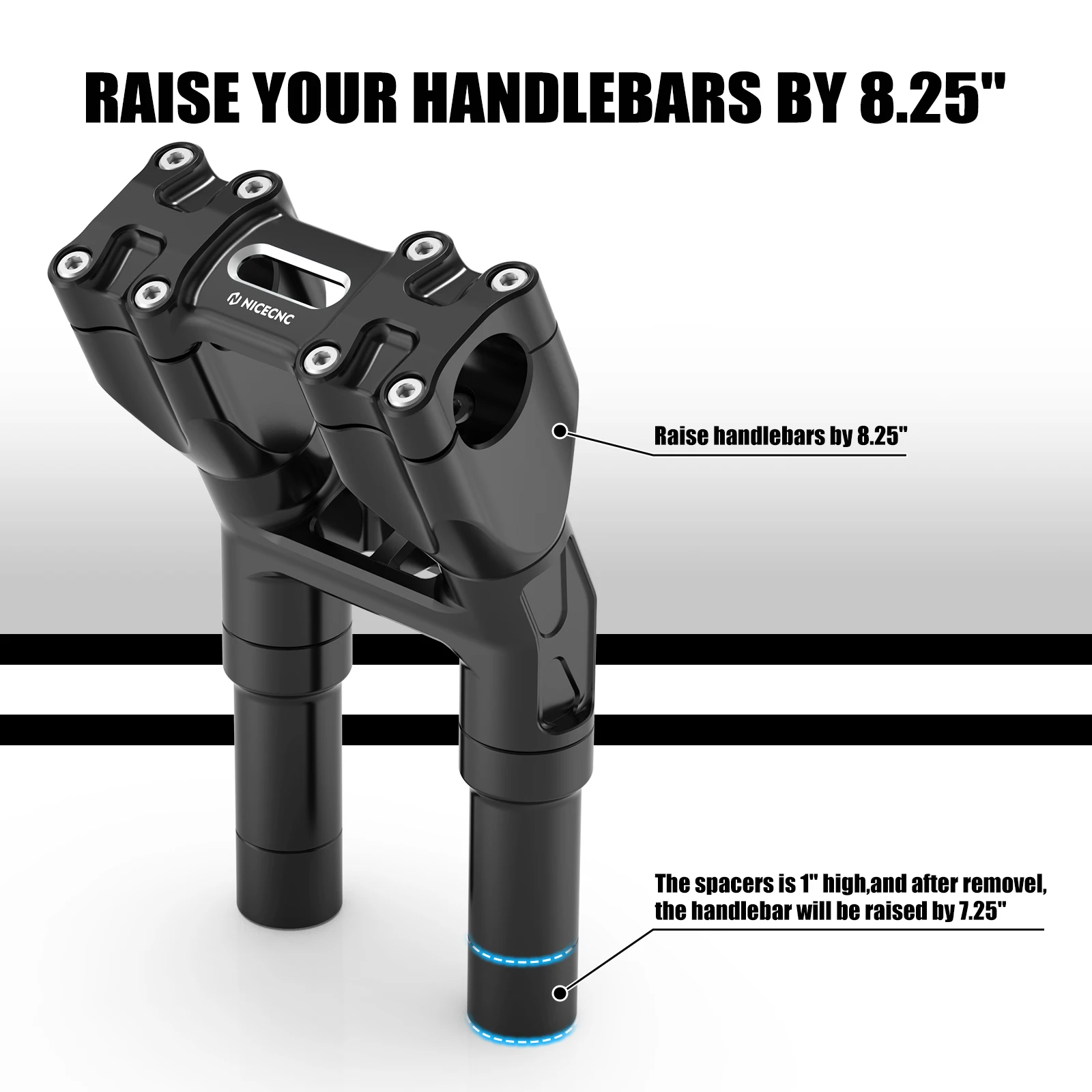 For Harley Street Glide Special FLHXS 2014-2023 Handlebar Riser 8"/7"/6"/5" For Harley Road King Electra Glide Fat boy FLSTF
