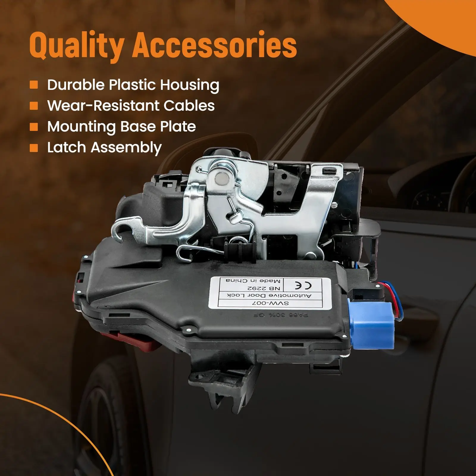 REAR LEFT PASSENGER SIDE DOOR LOCK Actuator For VW GOLF MK5 V 03-09 7 PINS