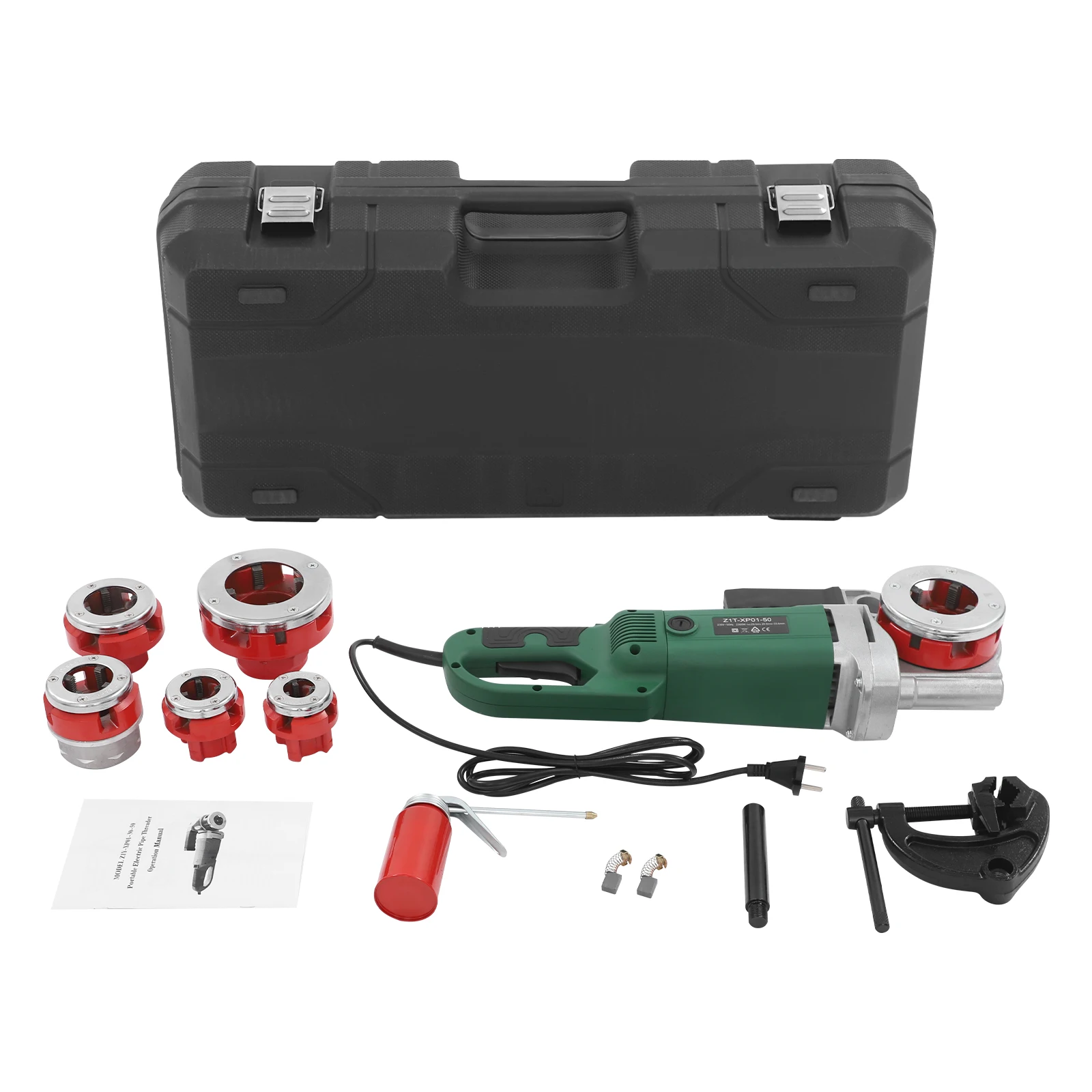 2300W Handheld Electric Threading Machine Pipe Threader Galvanized Pipe Threading Machine 230V for 0.82 to 2.35 Inch Pipes