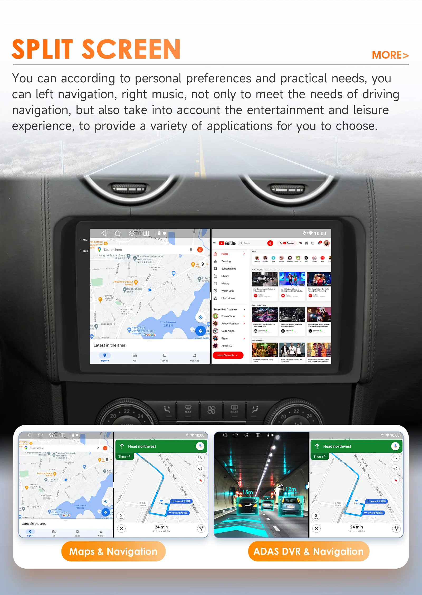 Hizpo 9" 2Din Car Radio Autoradio For Mercedes ML W164 X164 ML350 ML300 GL500 ML320 ML280 GL350 Carplay GPS 4G 360Camera 6115