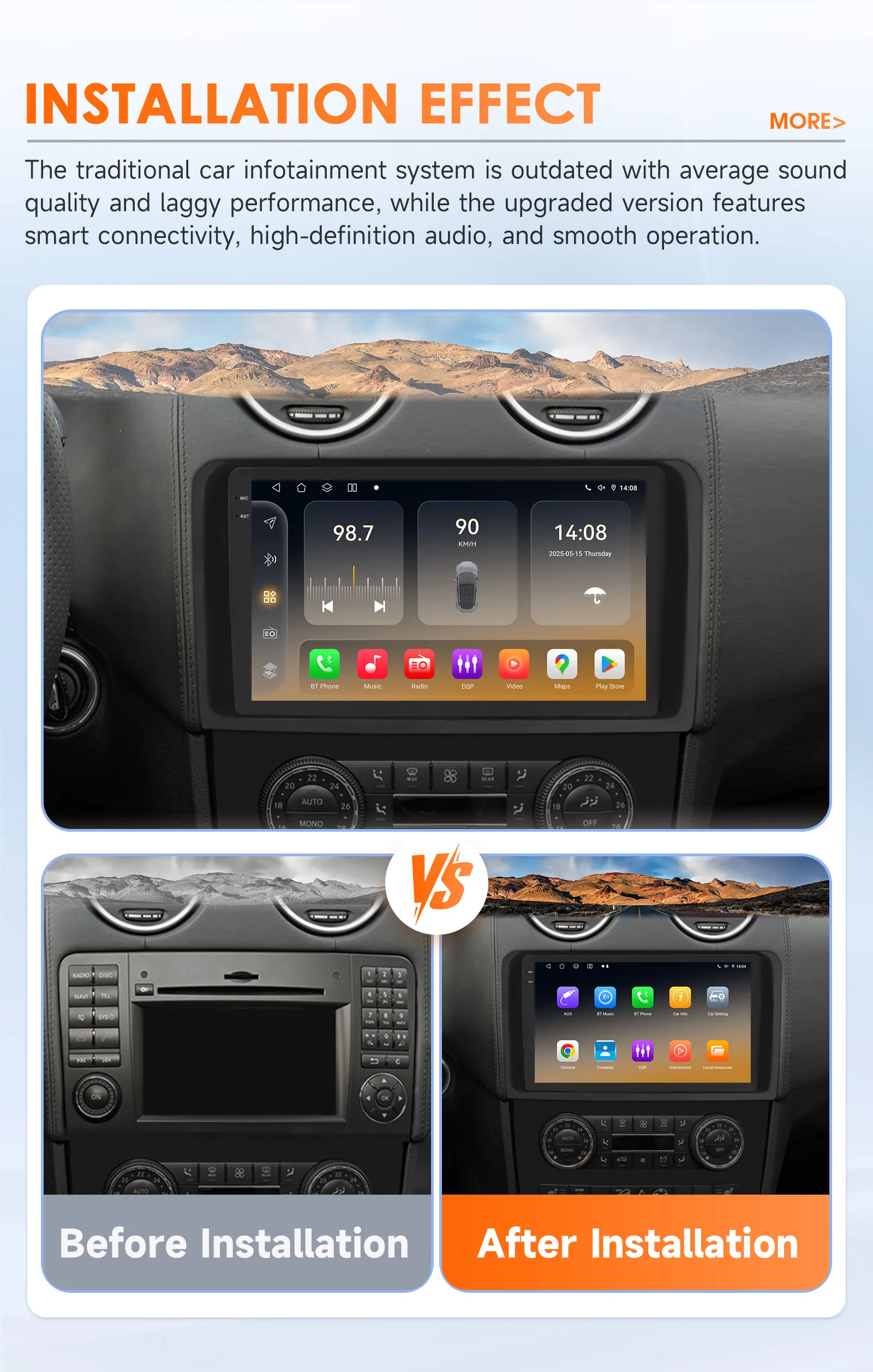 Hizpo 9" 2Din Car Radio Autoradio For Mercedes ML W164 X164 ML350 ML300 GL500 ML320 ML280 GL350 Carplay GPS 4G 360Camera 6115