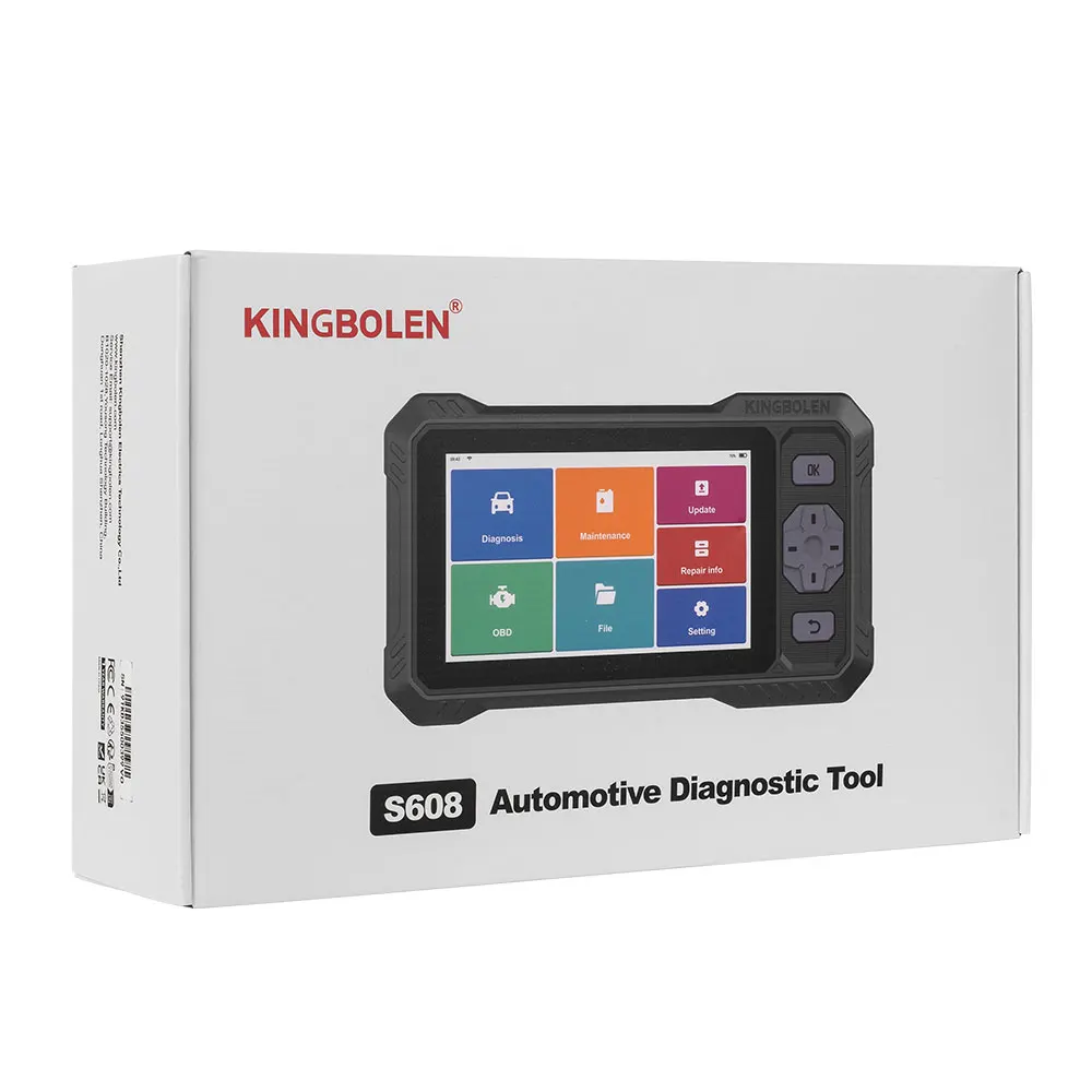 2026 New KINGBOLEN S608 Lifetime Free Update Car Diagnostic Tools 4 System ECM TCM ABS SRS CAN FD Active Test 9 Resets Auto OBD