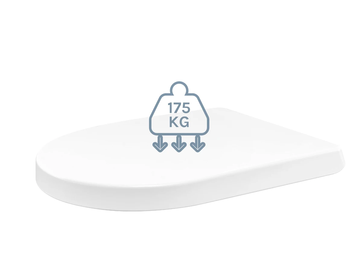 WOLTU U-Shape Toilet Lid Seat Quiet Lid with Soft-Close Mechanism Plastic Thickened Durable Universal Bathroom Accessories