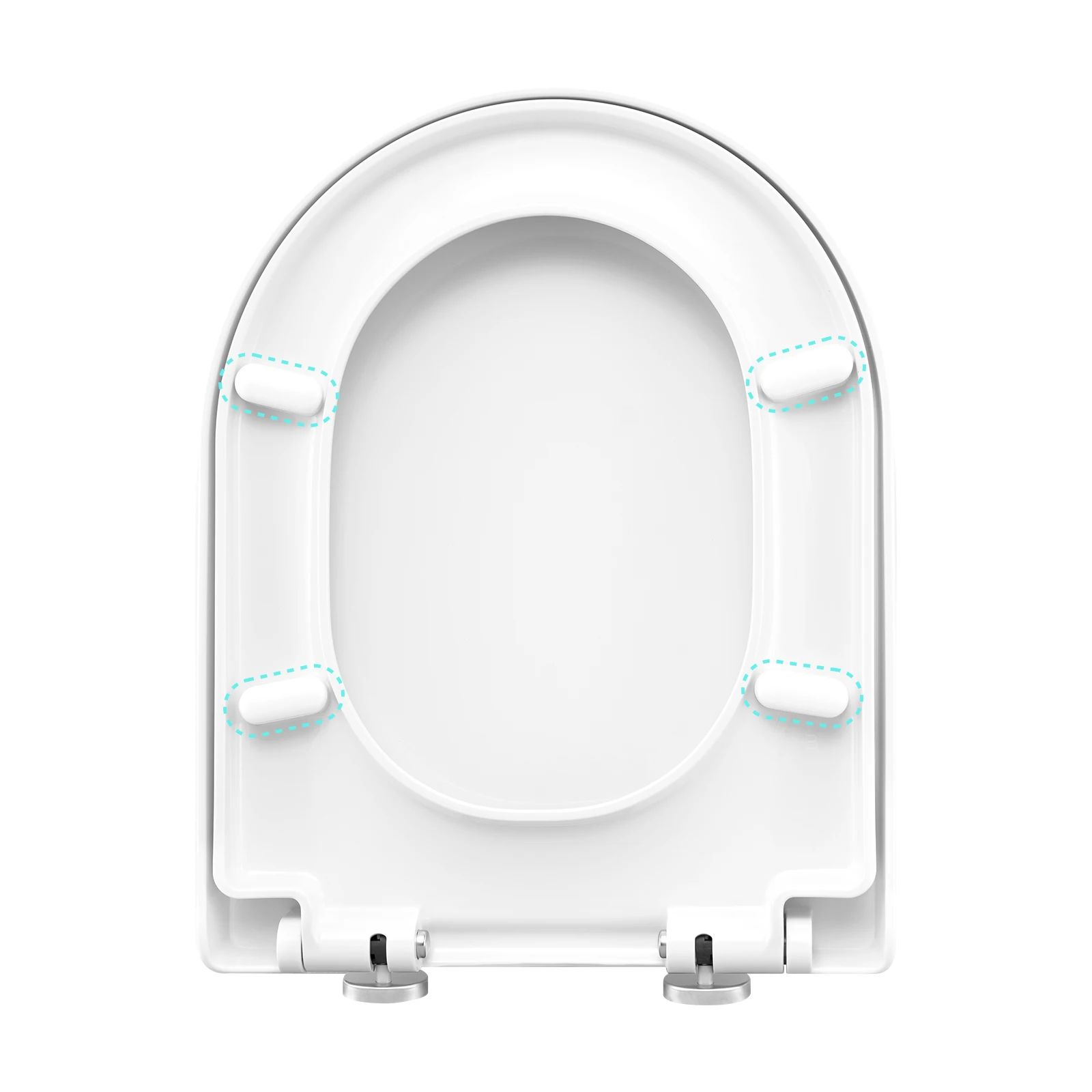 WOLTU U-Shape Toilet Lid Seat Quiet Lid with Soft-Close Mechanism Plastic Thickened Durable Universal Bathroom Accessories